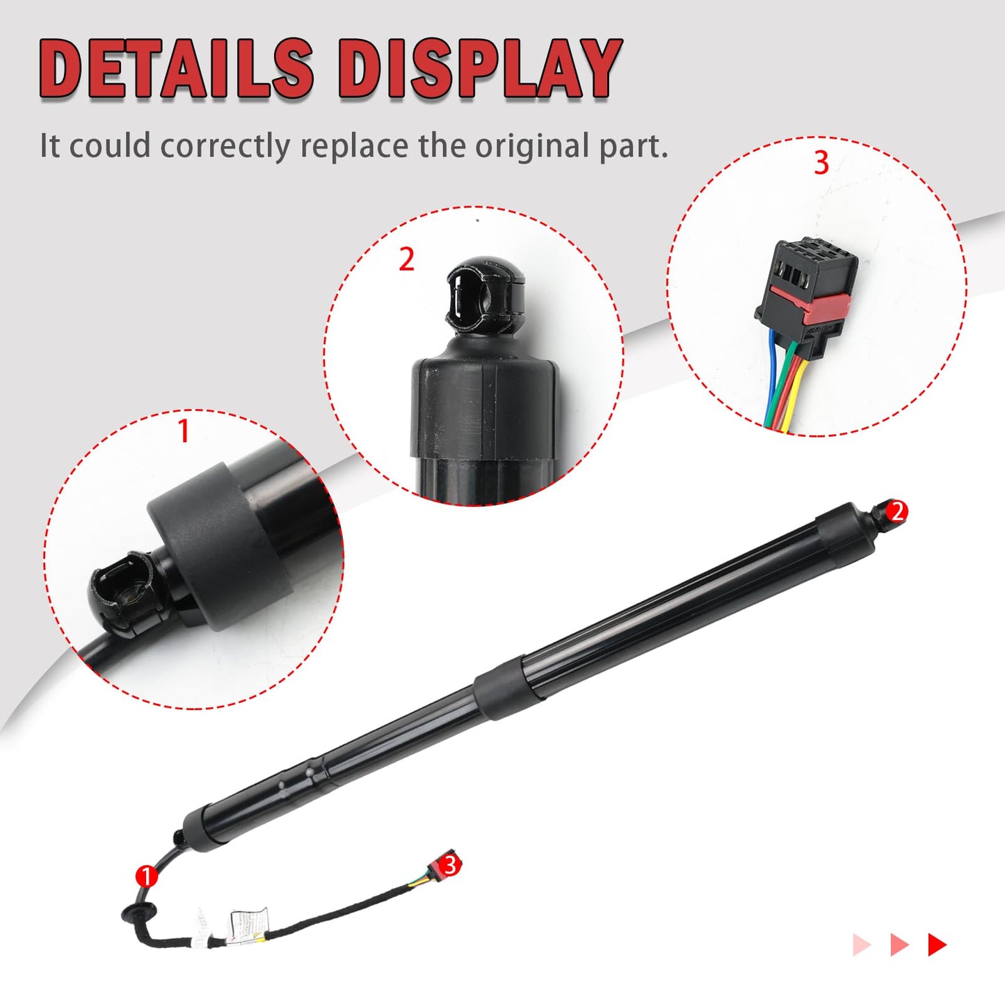 2Pcs Rear Tailgate Power Lift Supports Struts Compatible with Hyundai Santa Fe Sport 2.0L 2.4L 2015-2018, Rear Left & Right Electric Trunk Power Liftgate 817702W600 817802W600, Liftgate Actuator