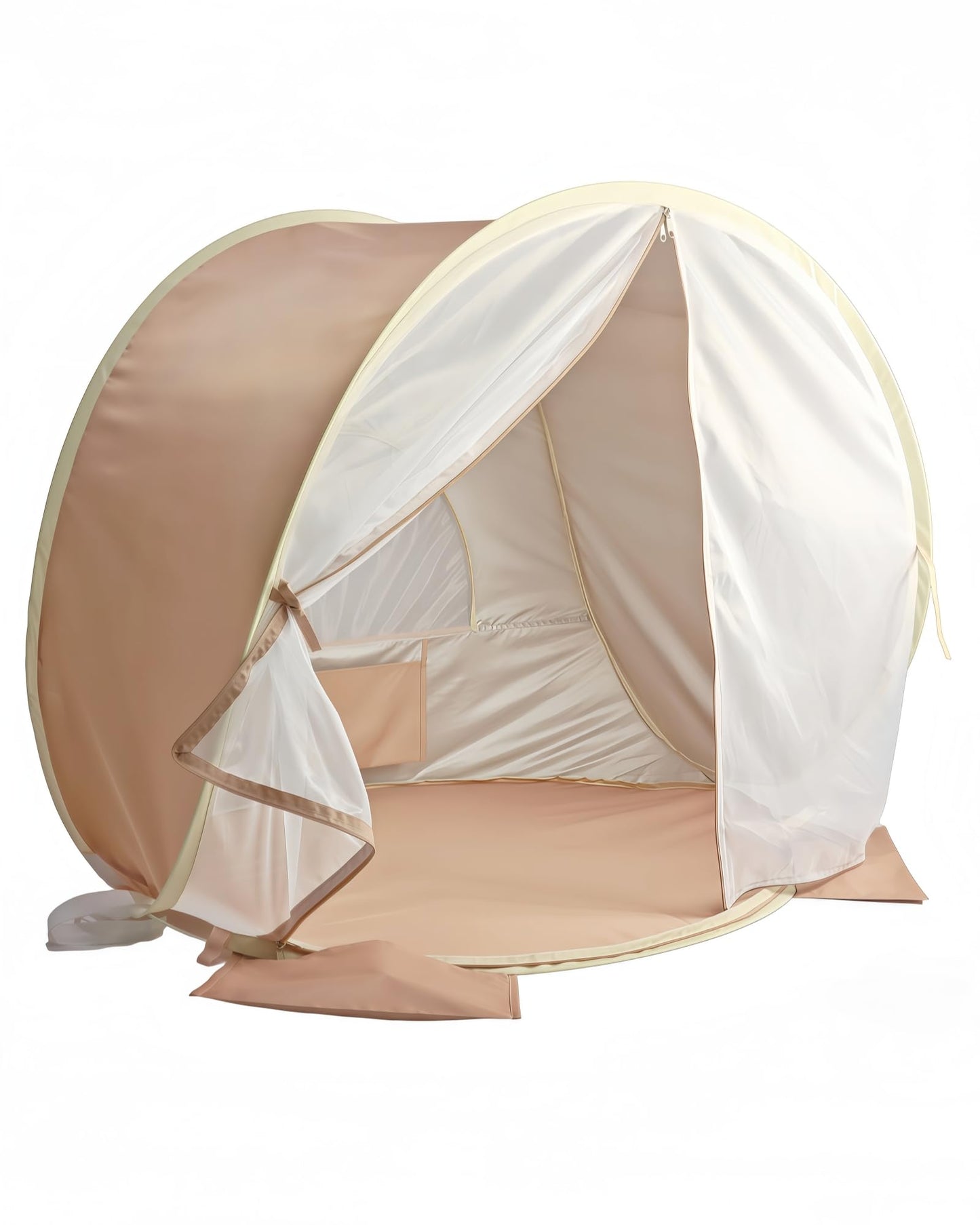 Pivoryla Baby Beach Tent, Pop Up Baby Tent with UV Protection, 37"x29"x33" Baby Sun Shade, Portable Baby Beach Essentials | 1.2lbs Lightweight, Sand-Proof Mesh Door, 4 Steel Stakes & Carry Bag