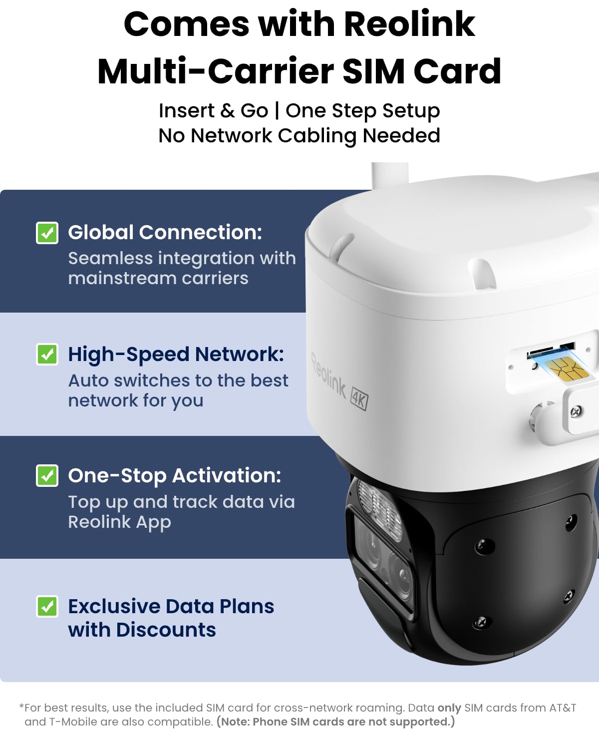 REOLINK 4K Dual Lens 4G LTE Cellular Security Camera Outdoor, 360 PTZ with Auto Tracking, No WiFi Solar Powered, 6X Hybrid Zoom, 8MP Color Night Vision, SIM Card Included,Motion Alert, TrackMix LTE+SP
