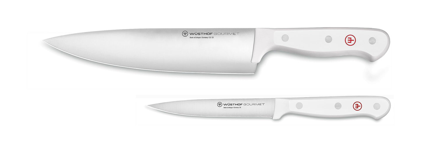 WÜSTHOF Gourmet White 2-Piece Chef's Knife Set