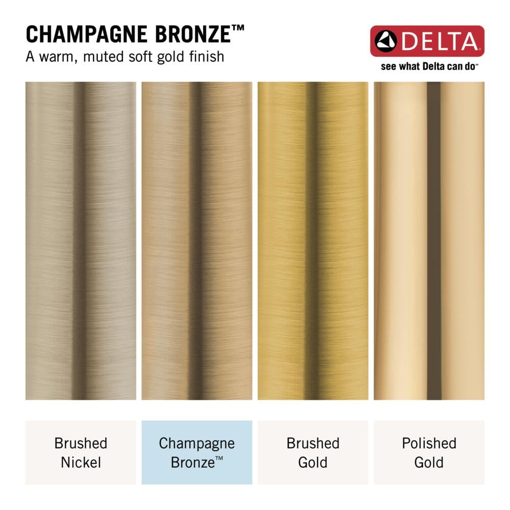 Delta Ermelo Pro Style Commercial Kitchen Faucet with Pull Down Sprayer, Single Hole Brushed Gold Kitchen Sink Faucet, Single Handle, Champagne Bronze 18887-CZ-DST
