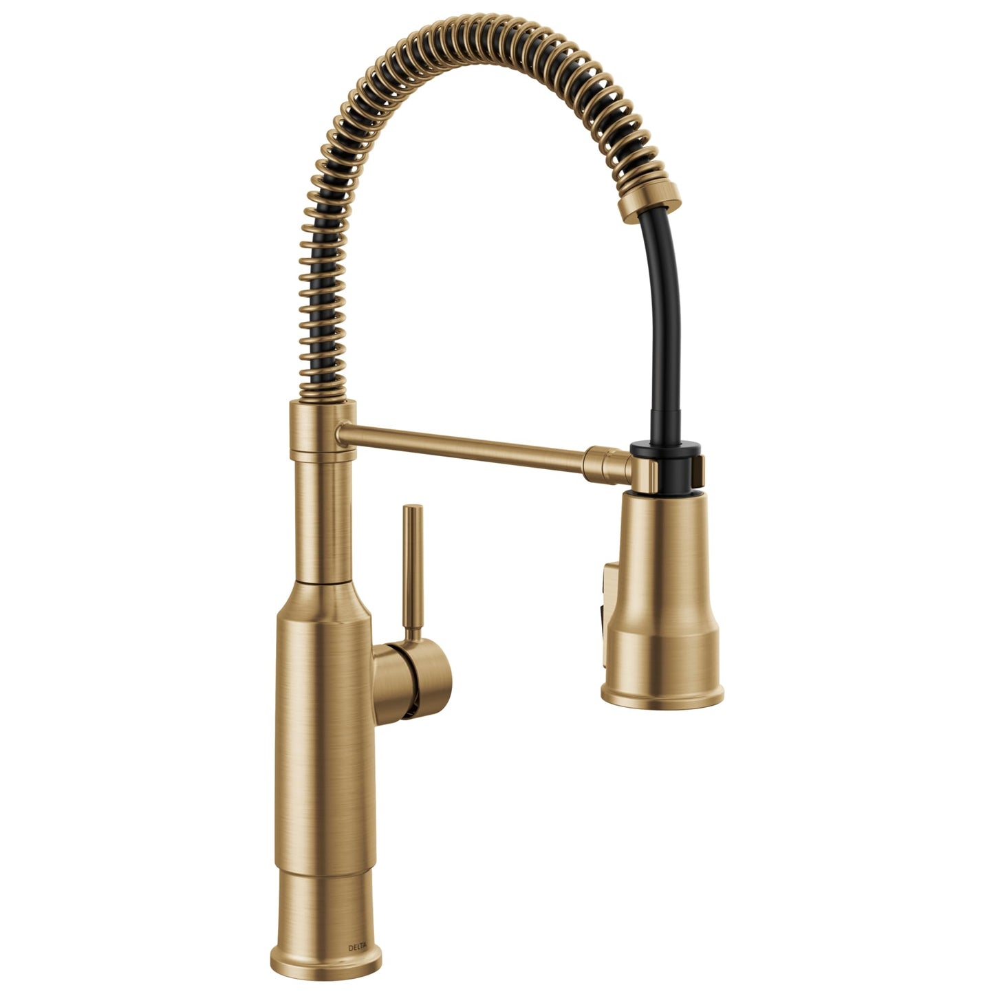 Delta Theodora Pro Style Commercial Kitchen Faucet with Pull Down Sprayer, Single Hole Brushed Gold Kitchen Sink Faucet, Single Handle, Champagne Bronze 18804Z-CZ-DST