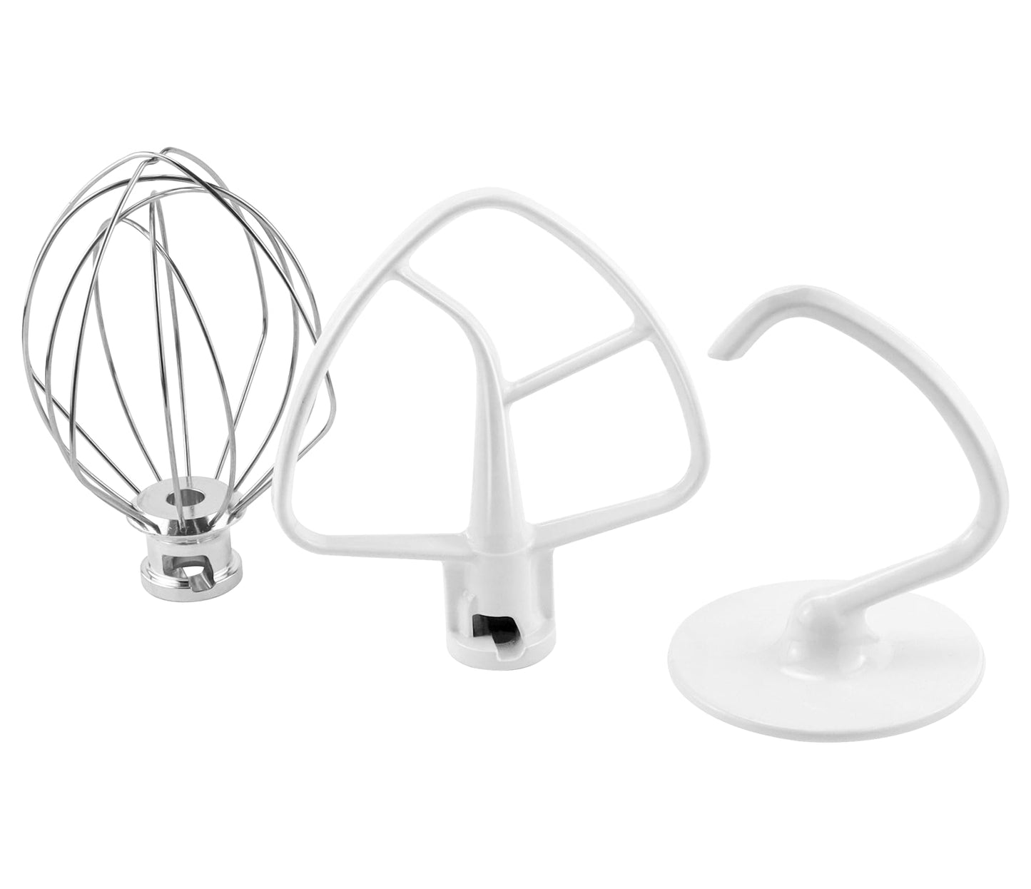 Stand Mixer Attachments K45WW Stainless Steel Wire Whip K45DH Dough Hook K45B Coated Flat Blade Paddle for 4.5-5.0 QT Kitchen Tilt-Head Stand Mixer K45 KSM75 KSM90 KSM95 KSM110 Series by Fetechmate