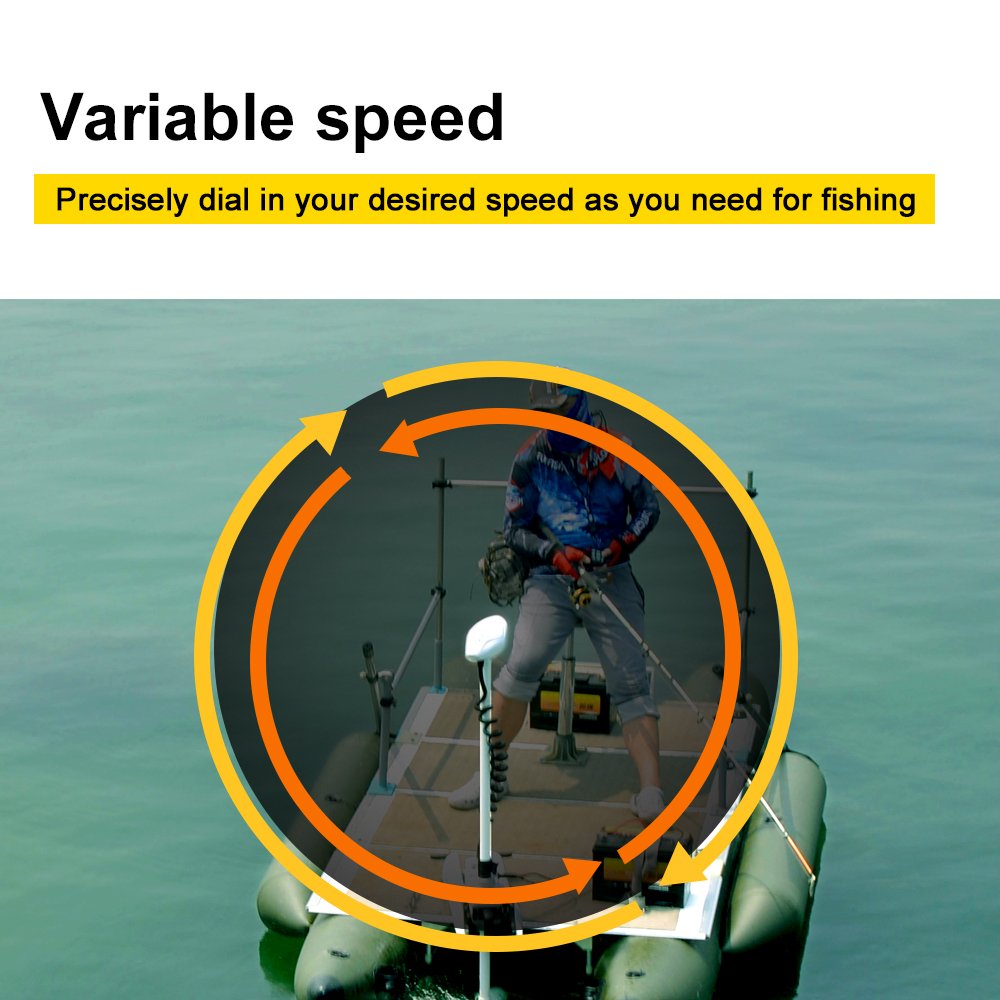 AQUOS Haswing CaymanB Electric Bow Mount 12V Saltwater & Freshwater Trolling Motor - 55lbs Thrust, 48in Shaft, with Wireless Remote & Quick Release Bracket