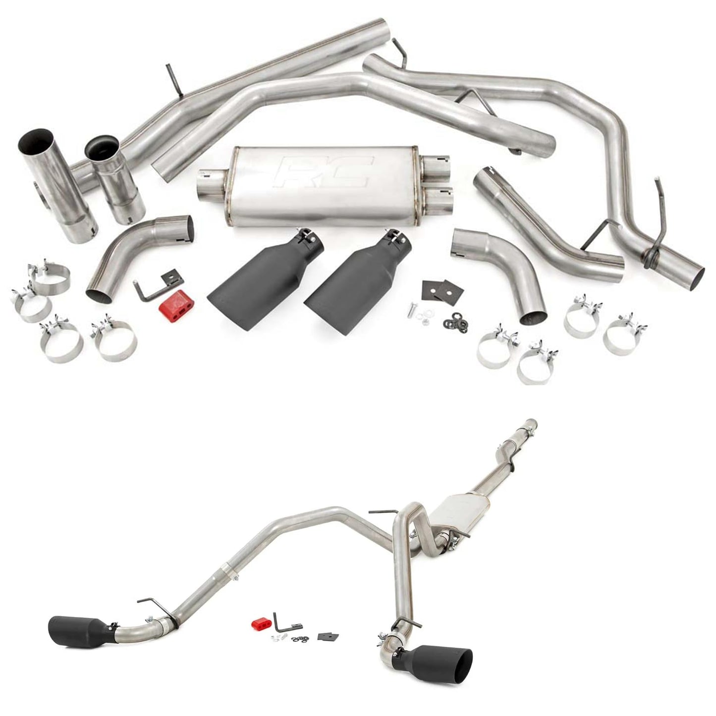 Rough Country Dual Cat-Back Exhaust for 2014-2018 Chevy/GMC 1500 | 5.3L - 96007