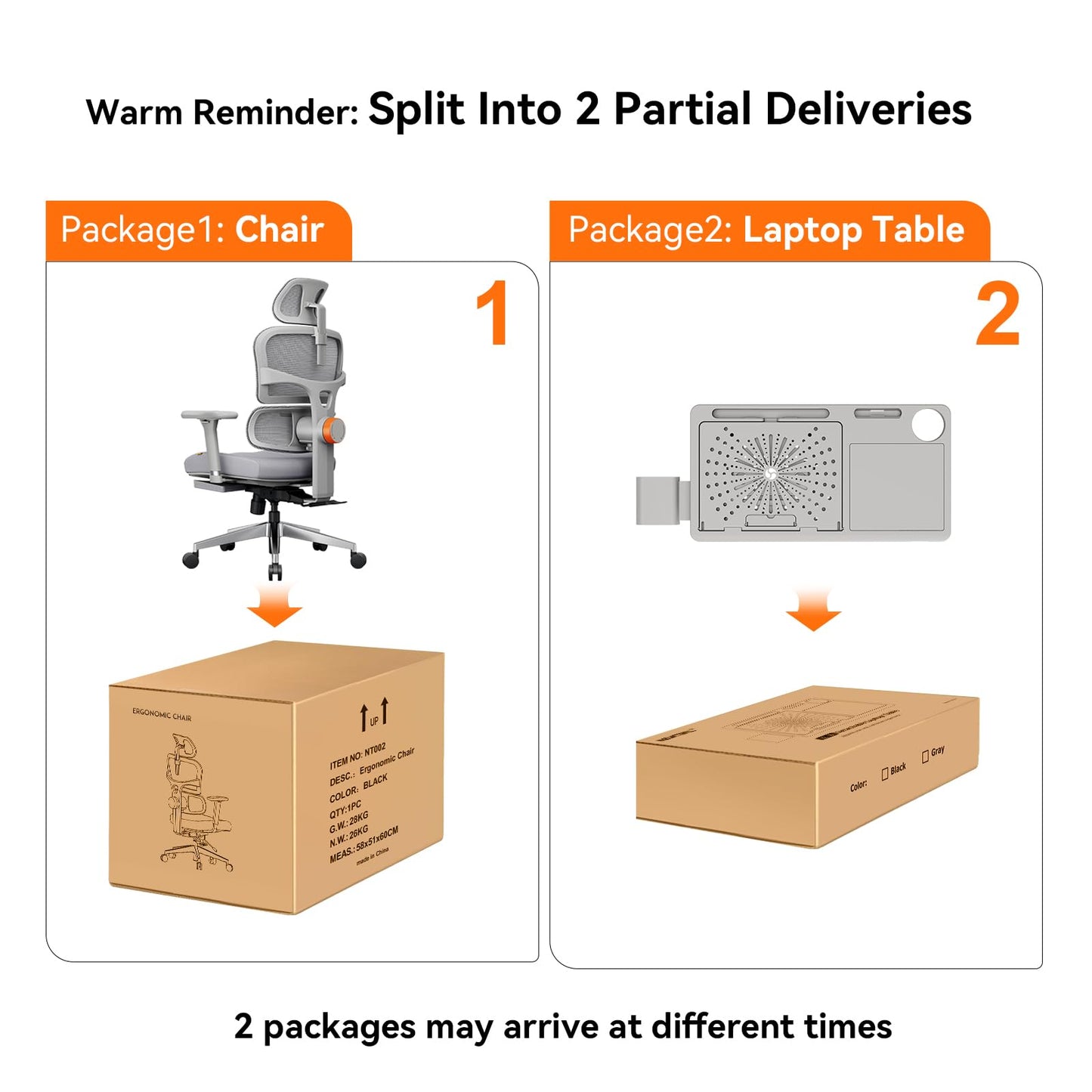 Newtral Office Chair Ergonomic - Home Office Desk Chair, Back Pain Chair with Auto-Following Lumbar Support, 4D Armrest, Seat Depth and Height Adjustable