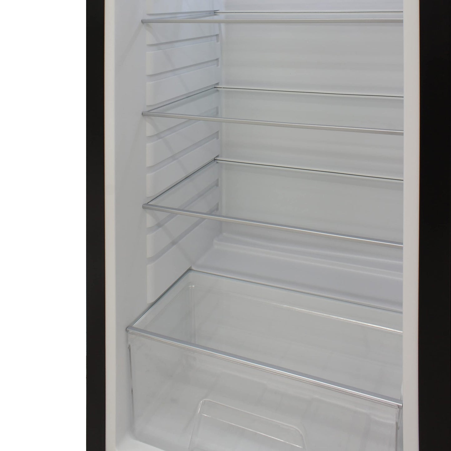 BRAMA Retro Fridge with Top Freezer 9.9 Cu.Ft. Full Refrigerator for Apartment, Condo, House, Kitchen, 24-Inch, Black