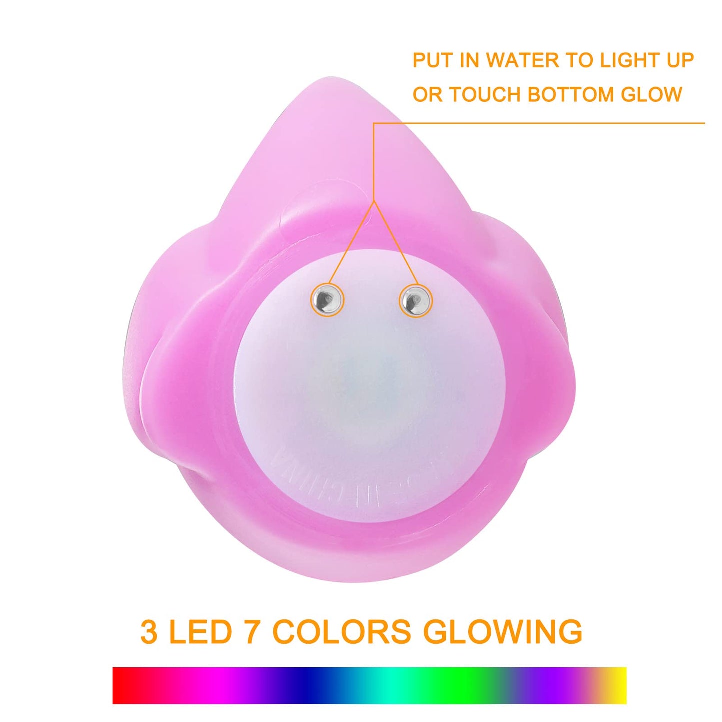 VIBOYLAR Bath Toys for Toddlers 1-3: 6 Packs Light-Up Floating Dinosaur Baby Toddler Bath Toys Set for Boys Kids Birthday Easter Christmas - Water Bathtub Shower Pool Bath Toy for Children Preschool