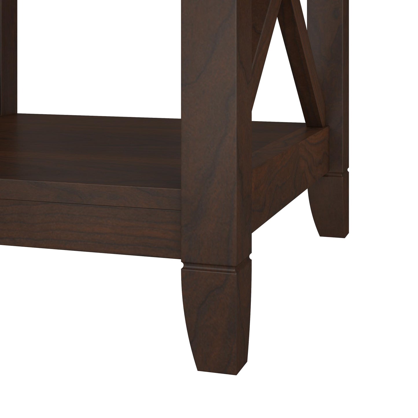 Bush Home Tall 5 Shelf Bookcase for Living Room or Home Office, Large Bookshelf, Modern Farmhouse Style, Key West Collection, Bing Cherry