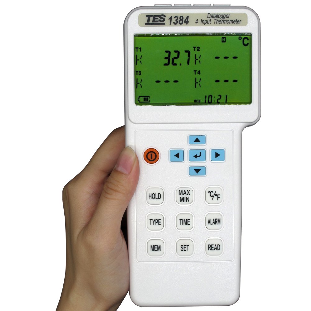 TES 1384 4 Input Thermometer/Datalogger