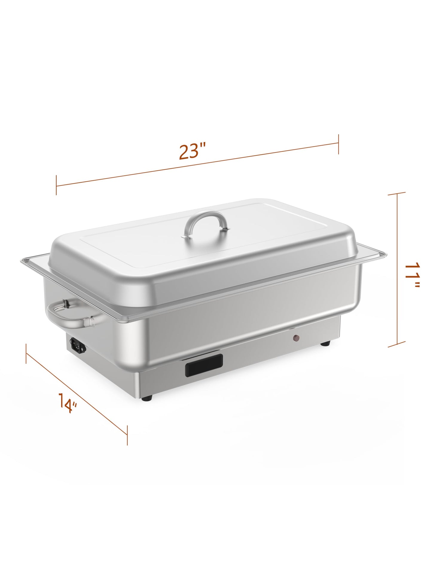 2 PACK Electric Chafing Dish Buffet Set 9 QT Buffet Food Servers and Warmers Digital Display Temperature with 1 Full-size Pan & 2 Half-size Pan Stainless Steel for Parties Weddings Caterings
