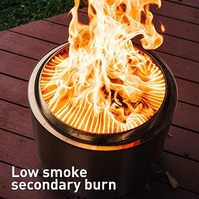 Solo Stove Bonfire 19.5" Smokeless Fire Pit with Removable Ash Pan | Portable Outdoor Fire Pit | Stainless Steel - Wood Burning Lightweight Fireplace | Ideal for 4-6 People, 20 lbs