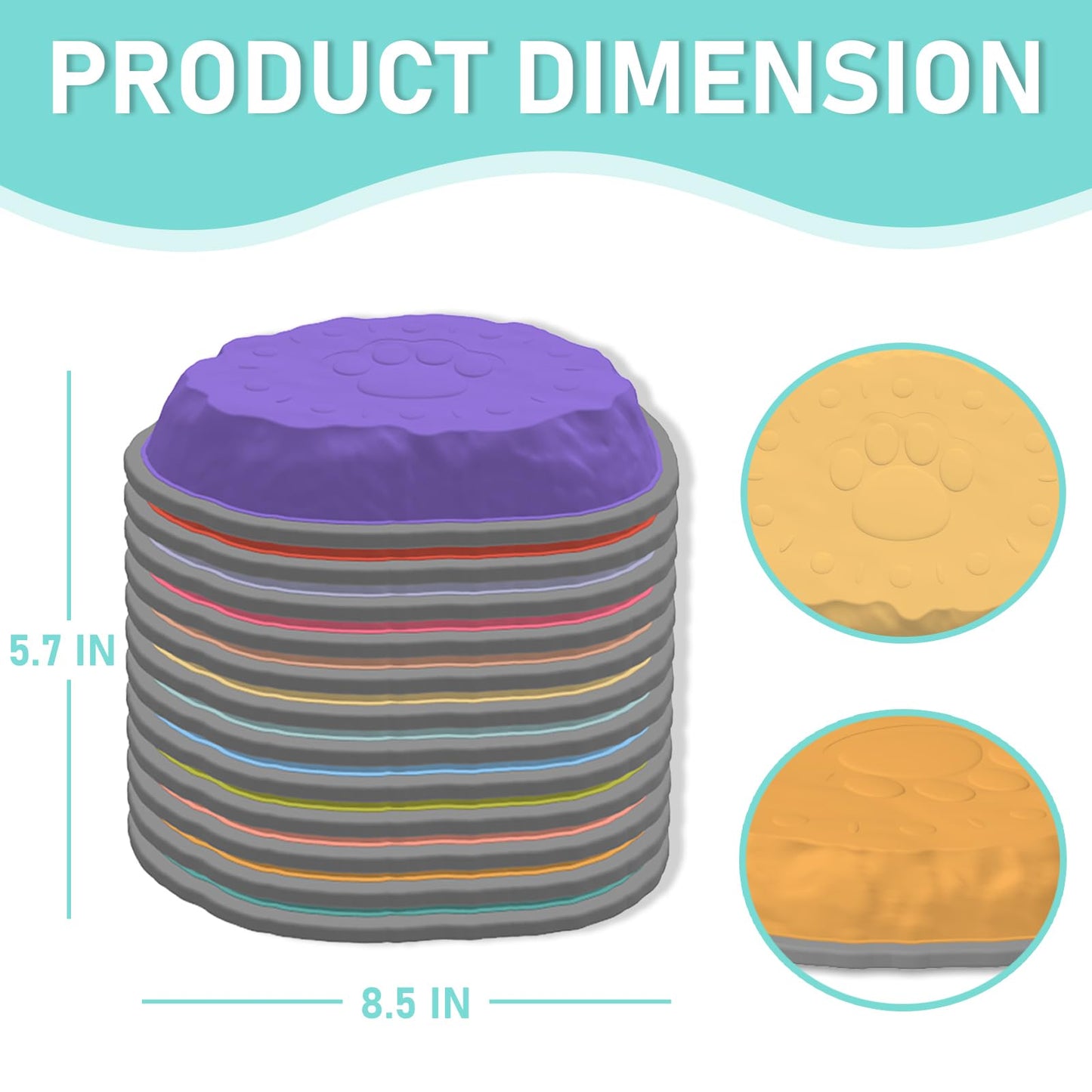 12Pcs Stepping Stones for Kids, Todder Ourdoor Toys, The Floor Is Lava Game for Kids Balance Toys, Indoor Obstacle Course for Toddler 1-3