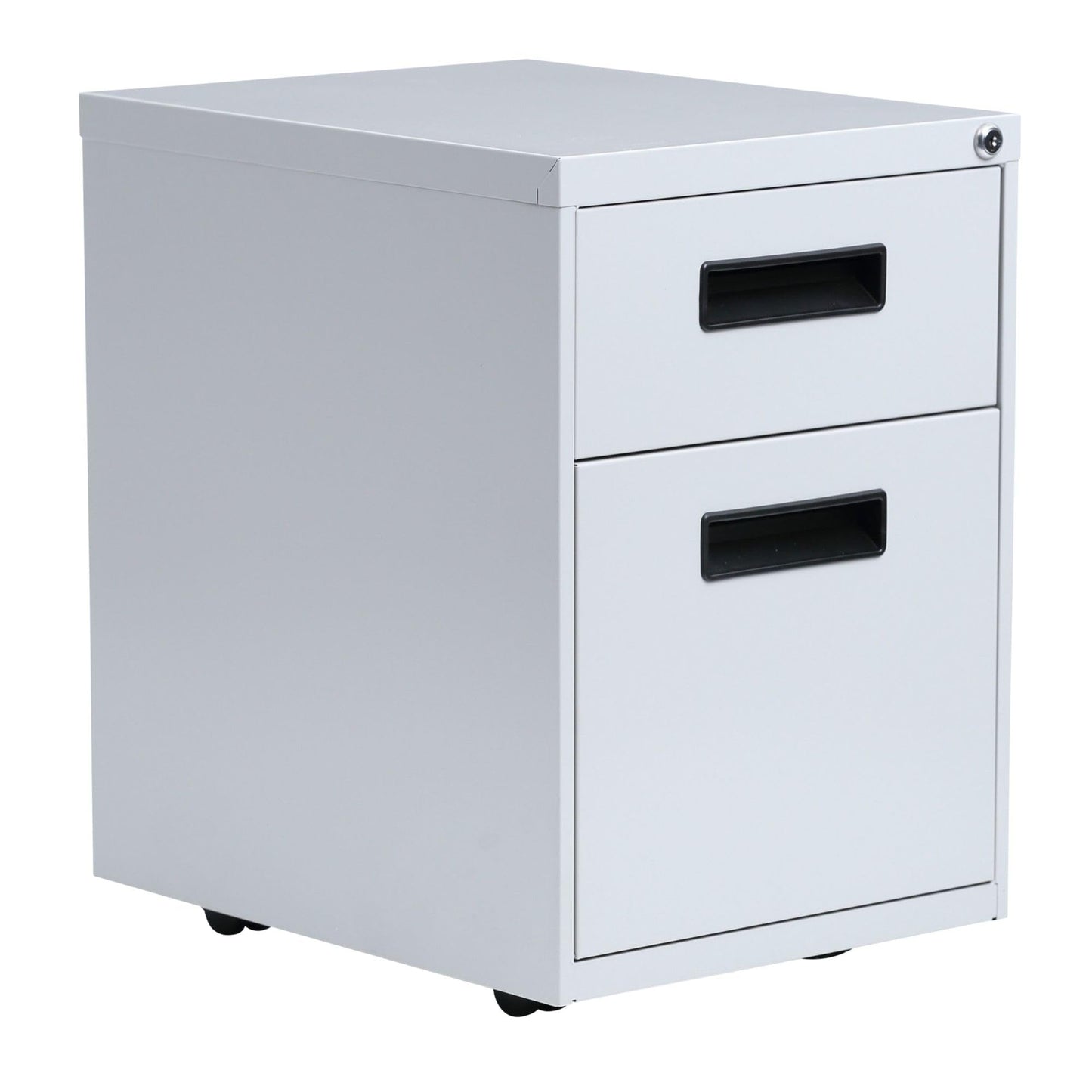 Alera ALE Two-Drawer Metal Pedestal File, 14 7/8w x 19 1/8d x 21 3/4h, Light Gray