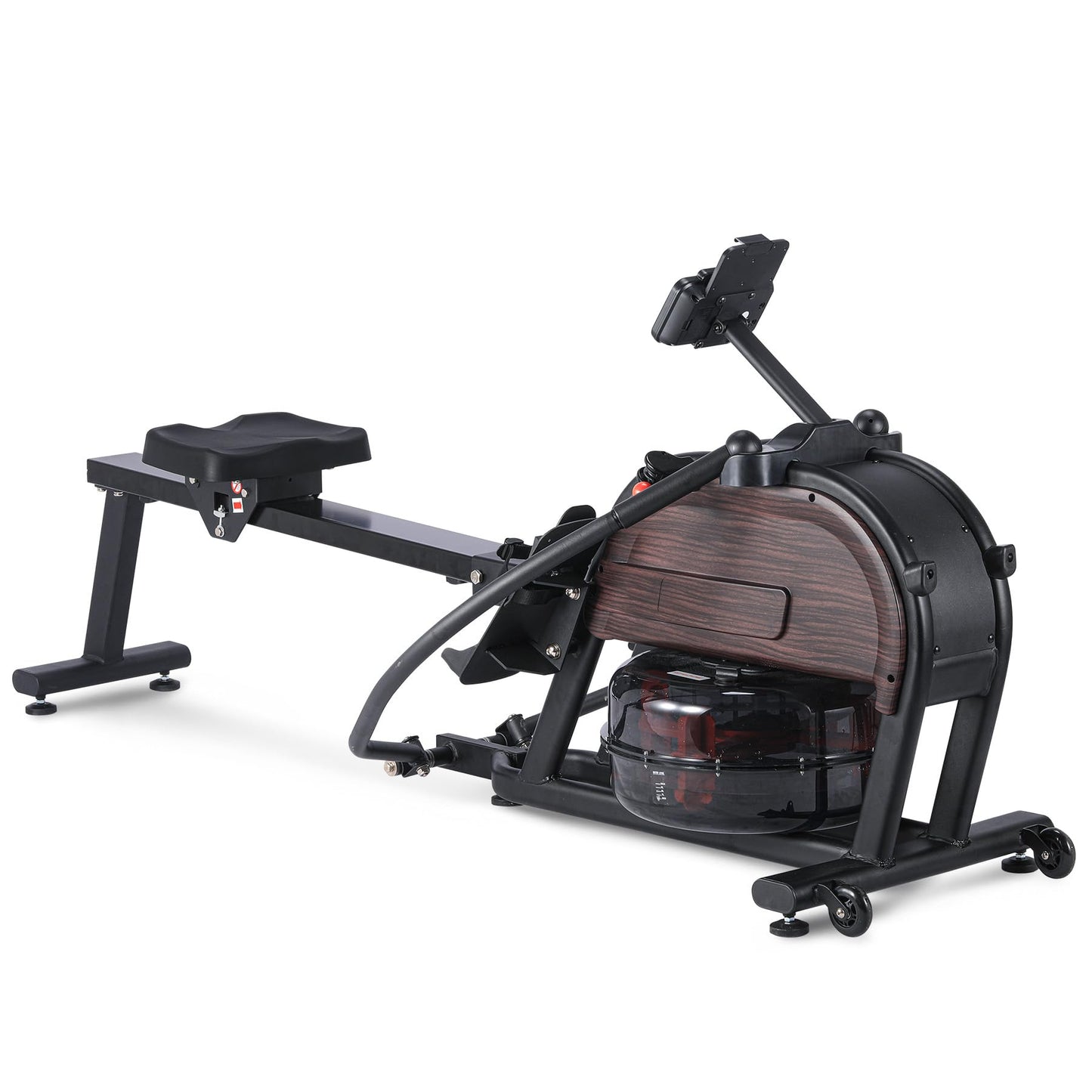 GarveeLife Dual Magnetic & Water Resistance Rowing Machine w Extended Slide, Full-Body Workout, Low-Impact, Ergonomic Full Motion or Premium Water Motion, Max 350 LB Weight Capacity, App Compatible
