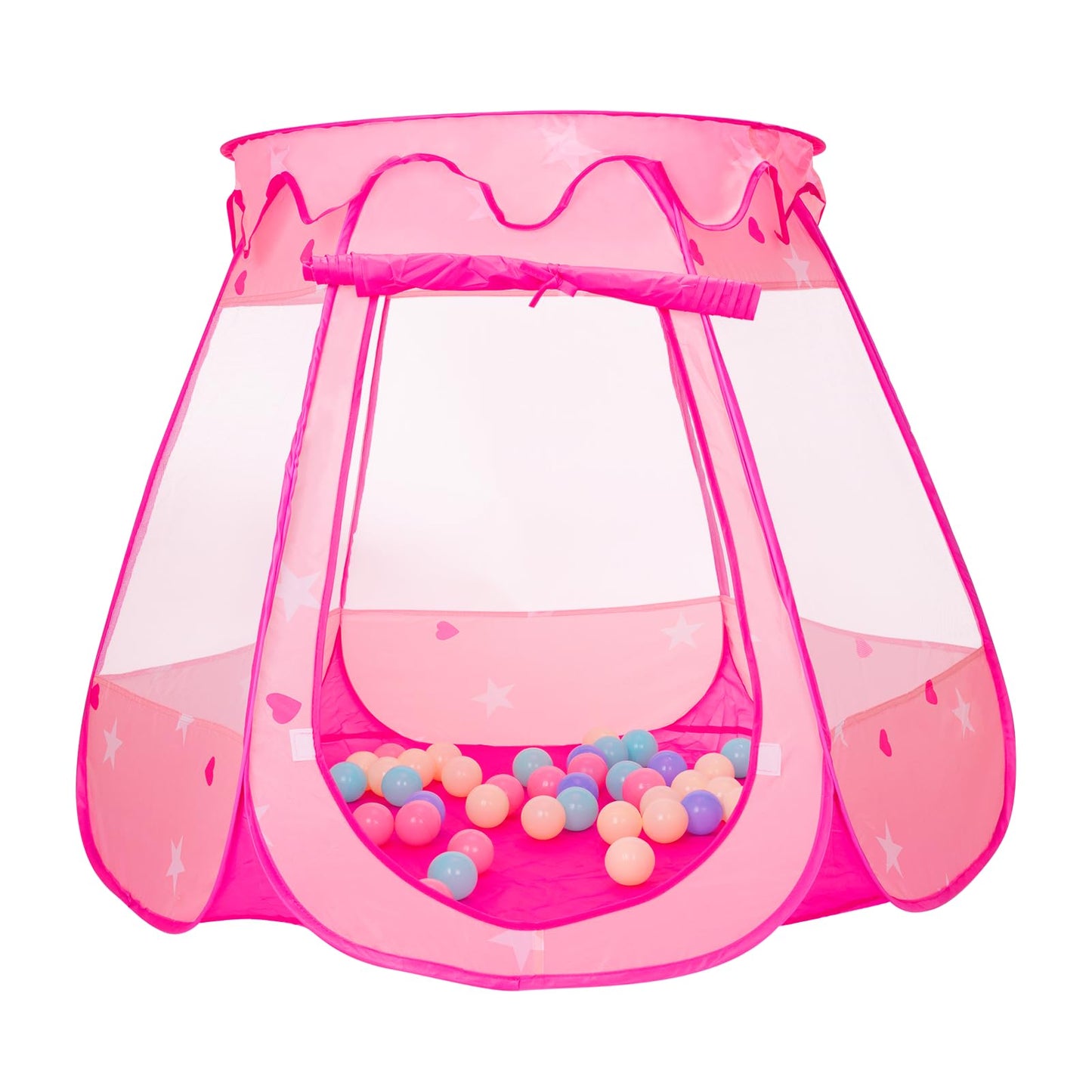 Pop Up Princess Tent with 50 Balls,Ball Pit with for Kid Girl Birthday Gift,Princess Toys for Toddlers with Carrying Bag,Play Tent for Kids Indoor|Outdoor