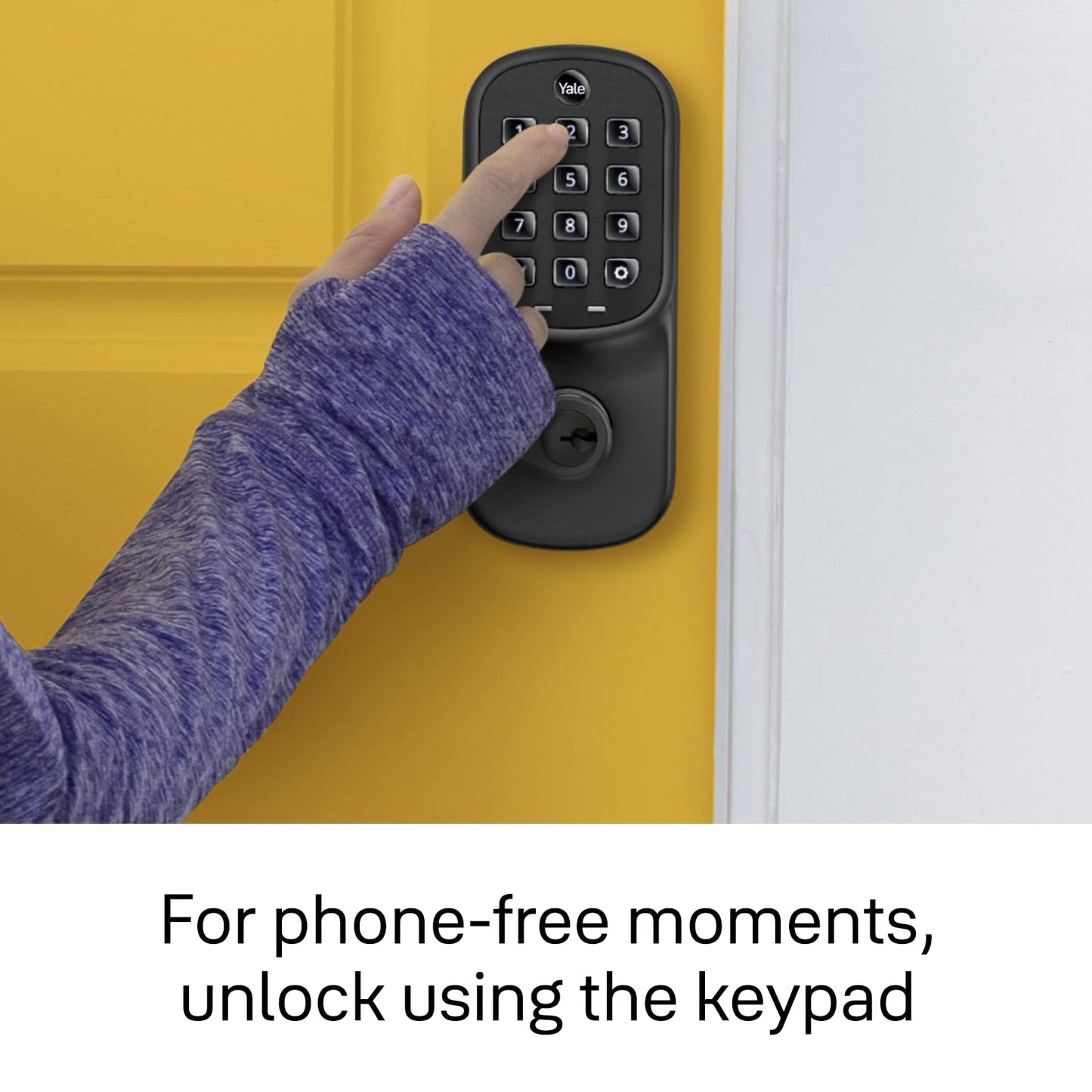 Yale Assure Lever Keypad with Z-Wave in Black Suede