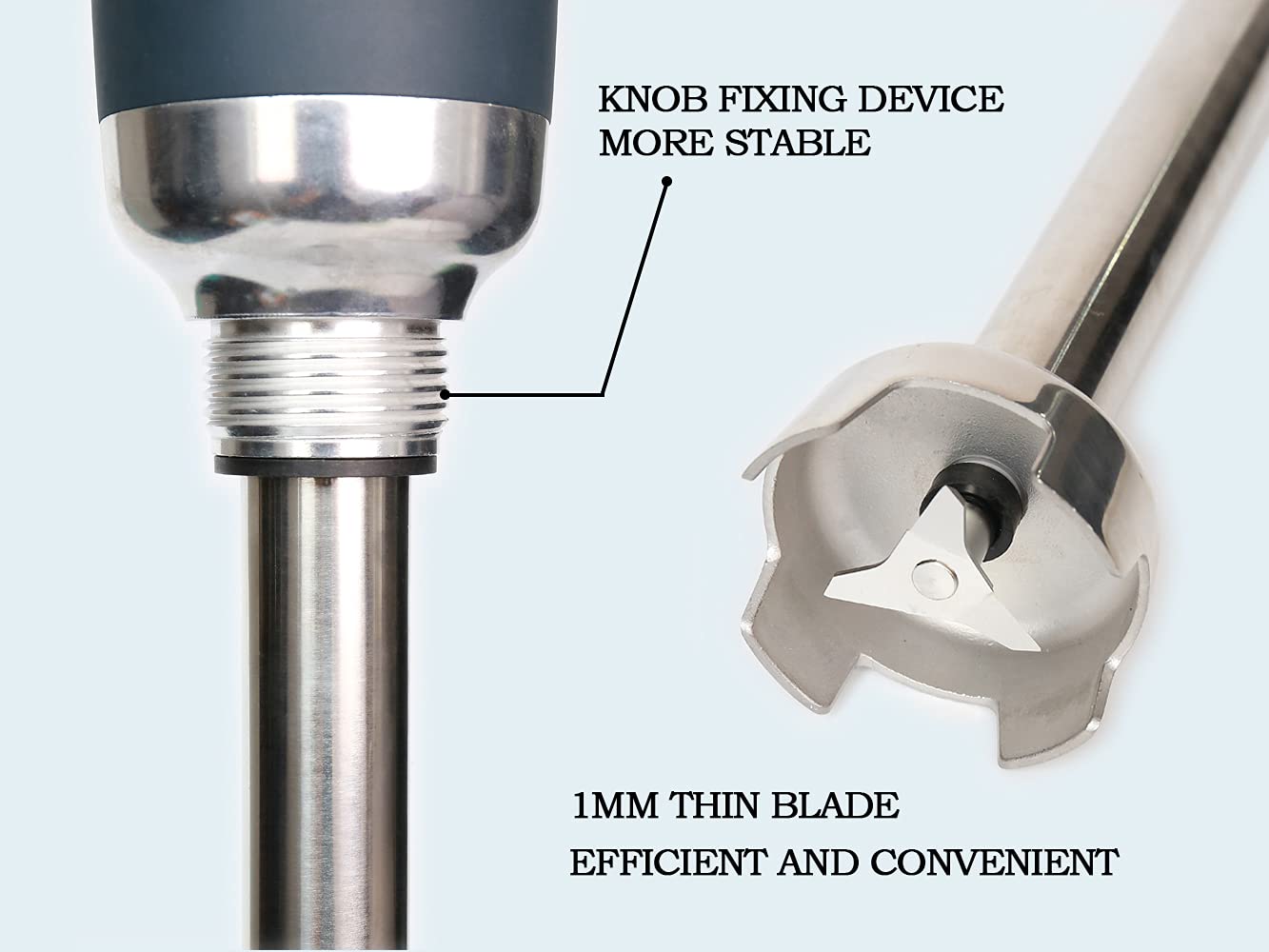 NJTFHU 16 in Heavy Duty Immersion Blender Handheld Kitchen, Hand Blenders for Kitchen, Commercial Mixer Electric, 500W Removable Shaft 2500rpm to 15000rpm, Emulsifier Blender Handheld