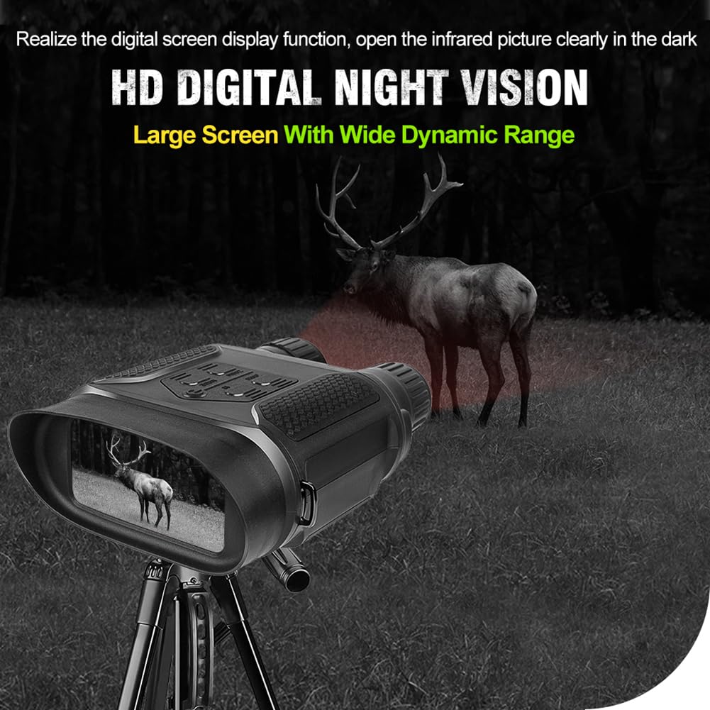Bestguarder Digital Night Vision Binoculars Day Night use with Camera & Camcorder Function Takes Photo & Video from 400m/1300ft for Camping Farm Monitor Night Vision Goggles