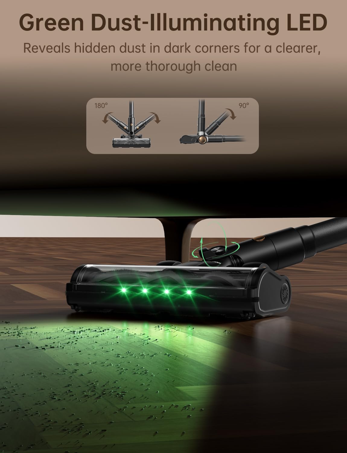 OXVAC Cordless Vacuum Cleaner 600W/58000Pa, 65-Minute Run Time Cordless Stick Vacuum with Self-Cleaning Filtration System, Freestanding, Tangle-Free, Suitable for Carpets/Floors/Pet Hair