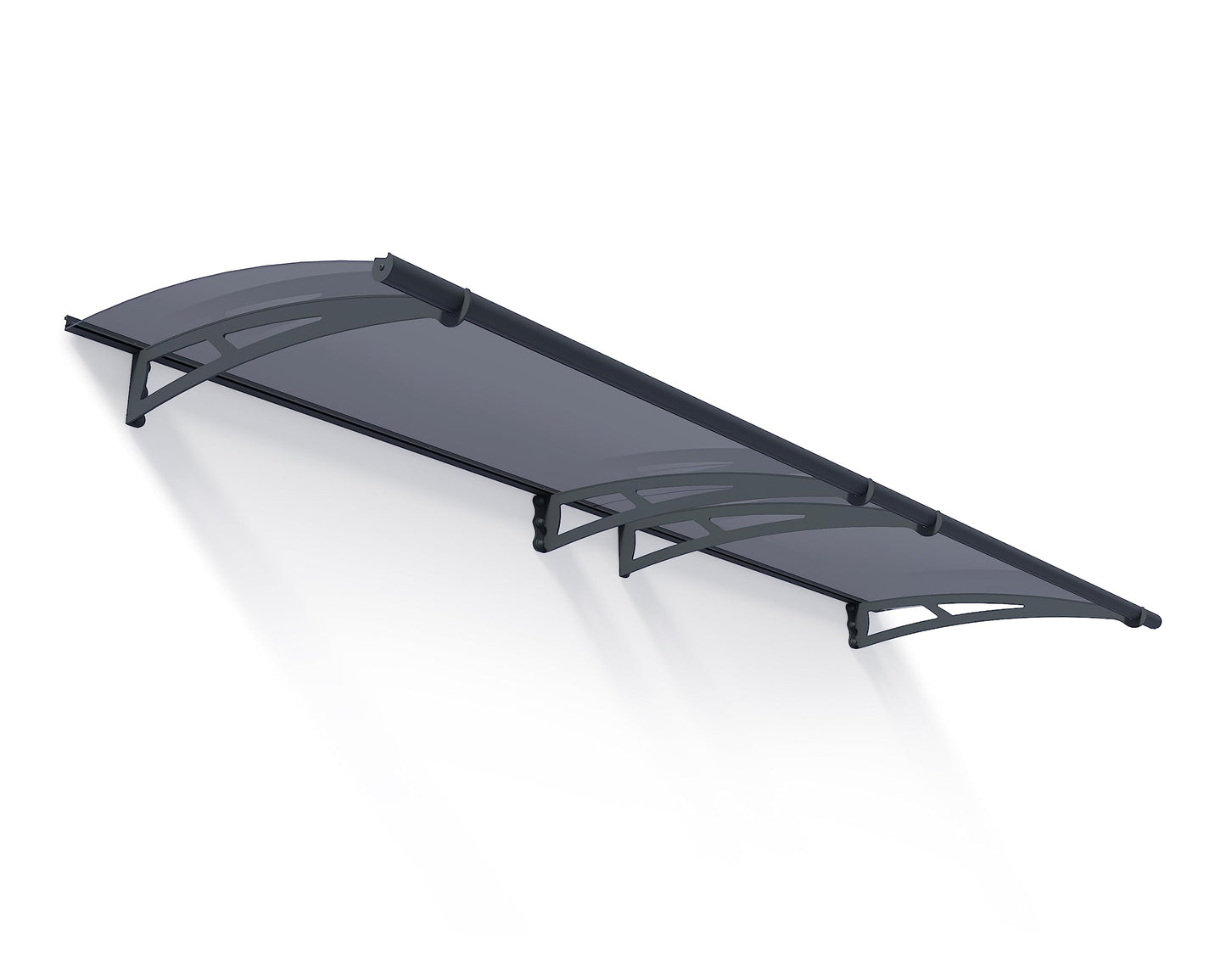 Palram-Canopia Aquila 3000 10x3 Door Awning for Door Entrance, High-End Polycarbonate Window Awning with Solar Gray Panels, UV Protection, Modern Metal Frame, Weather Resistant Overhang, DIY Exterior