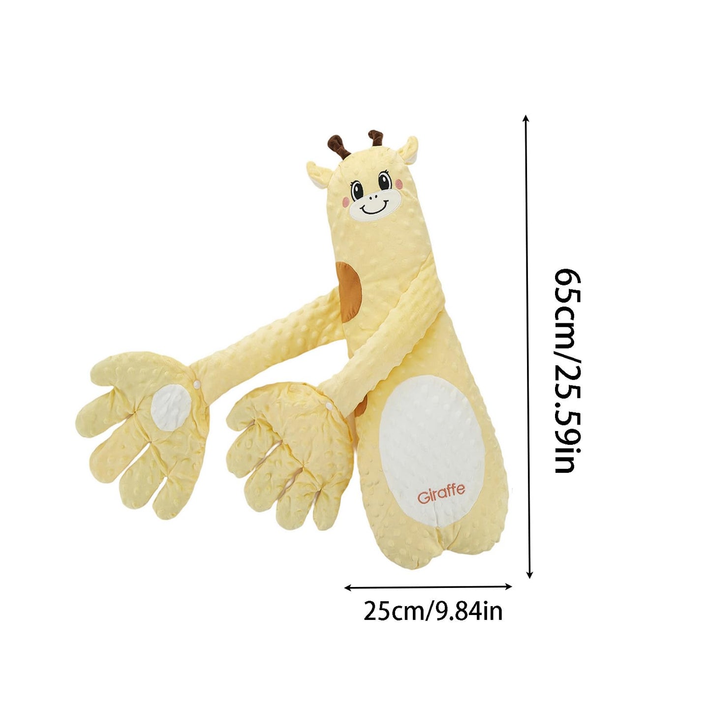 DAOLUAN Baby Soothers Toys, Cute Animal Plush Stuffed Doll Toy for Girls Boys, Portable Dinosaur Unicorn Figure Soothing Dolls for Home and Travel (Yellow, OneSize)