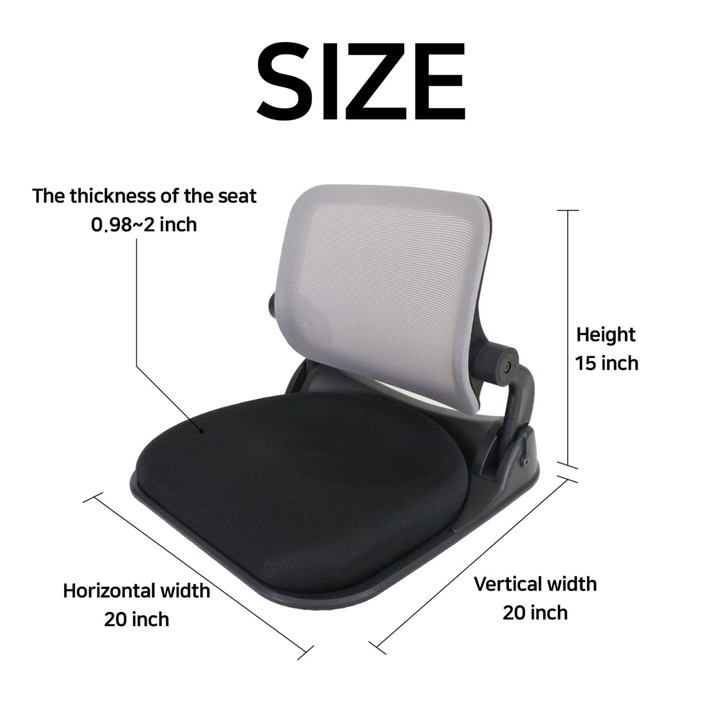 HIHIP Patented Floor Chair with Back Support - Foldable Orthopedic Floor Chair for Adults/Children - Japanese Legless Seat for Meditation, TV, Pelvic Adjustment - Recliner with Back Support (Wine)