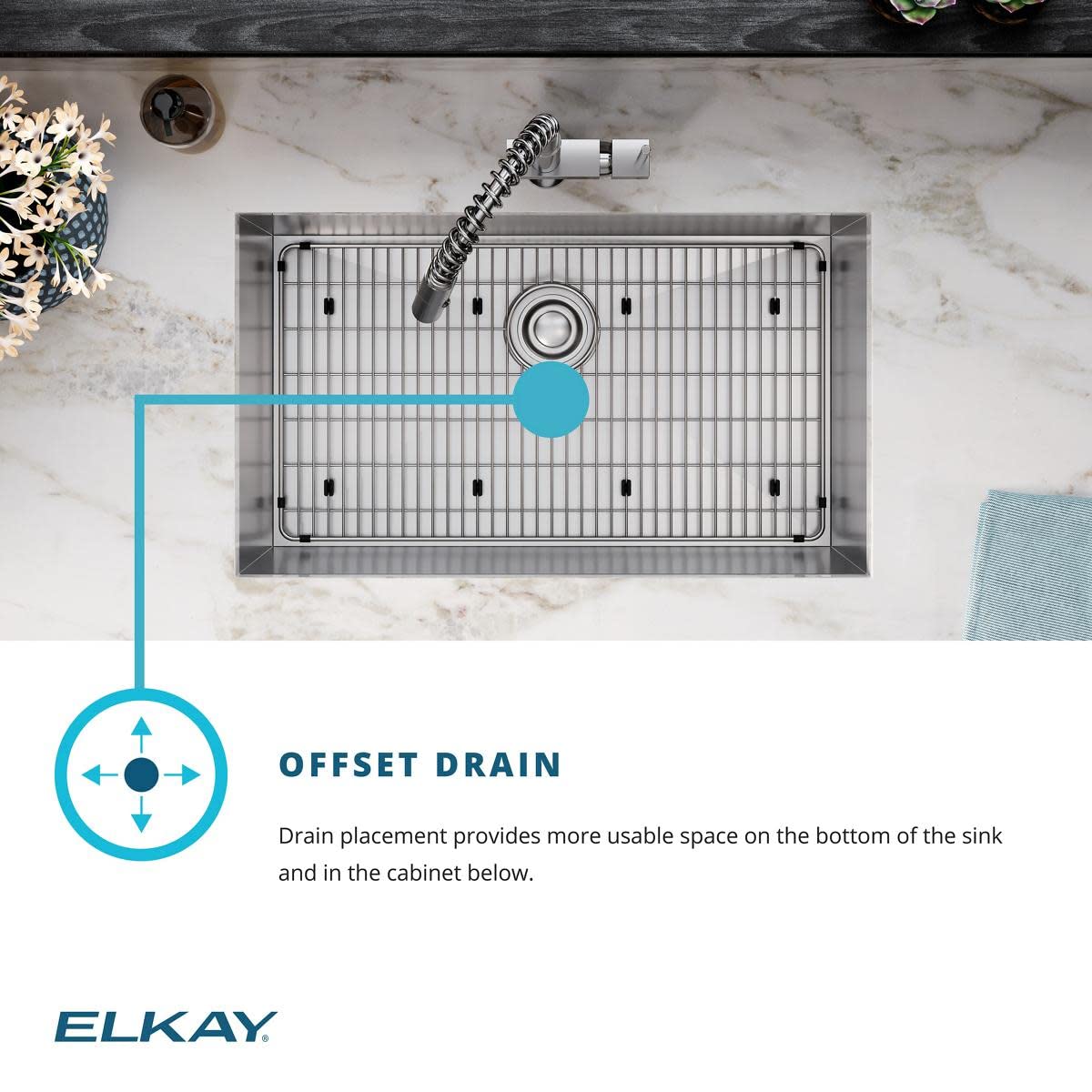 Elkay Crosstown 16 Gauge Stainless Steel 30-3/4" x 18-1/2" x 10" Equal Double Bowl Undermount Sink Kit with Faucet