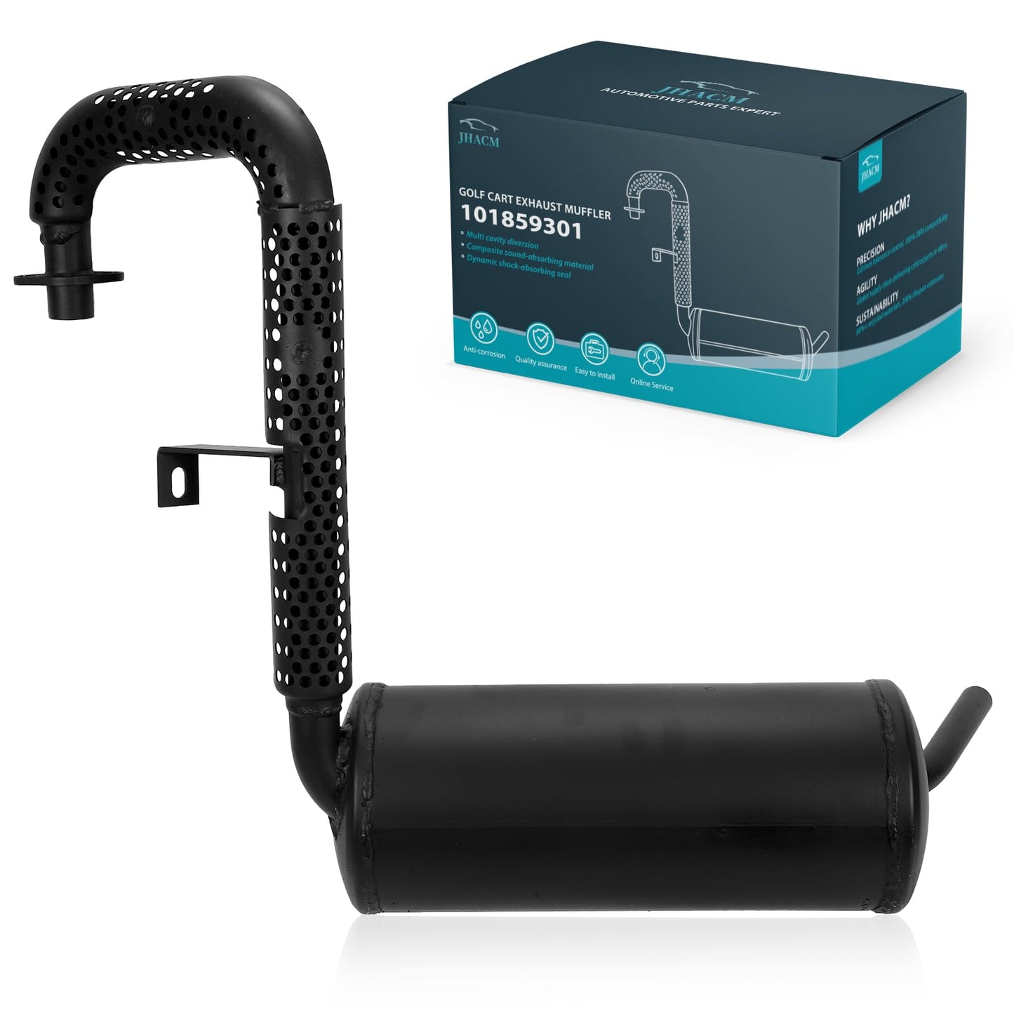 JHACM Golf Cart Muffler FE290 101859301 Compatible With Club Car Gas FE290 Kawasaki Motor 1994-2014 Golf Cart