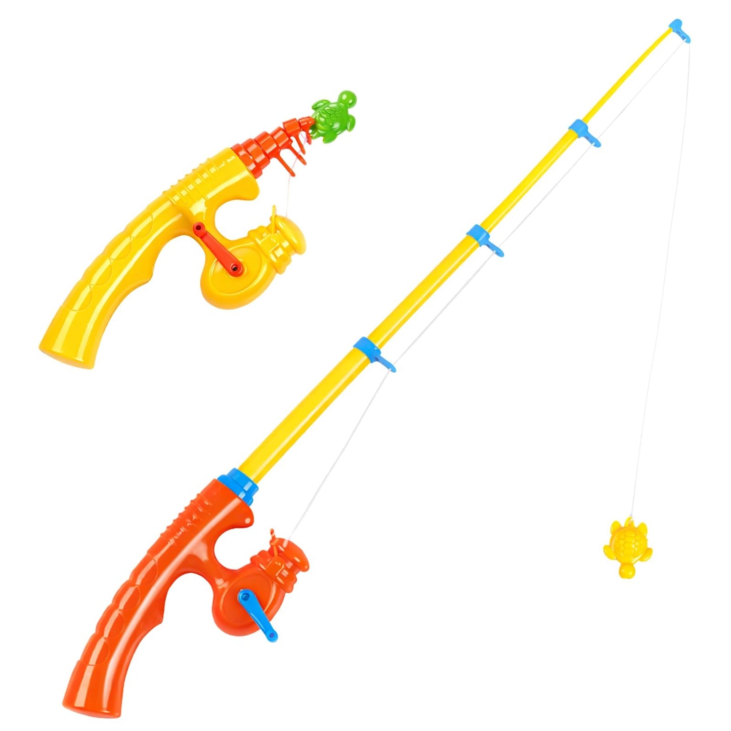 CozyBomB™ Magnetic Fishing Toy Pole 2 Pack for Replacement | No Fishes are Included, Bathtime Carnival for Toddler Education Teaching, Party Fishing Poles Rod Ocean Sea Animals Birthday Gift (X-Large)