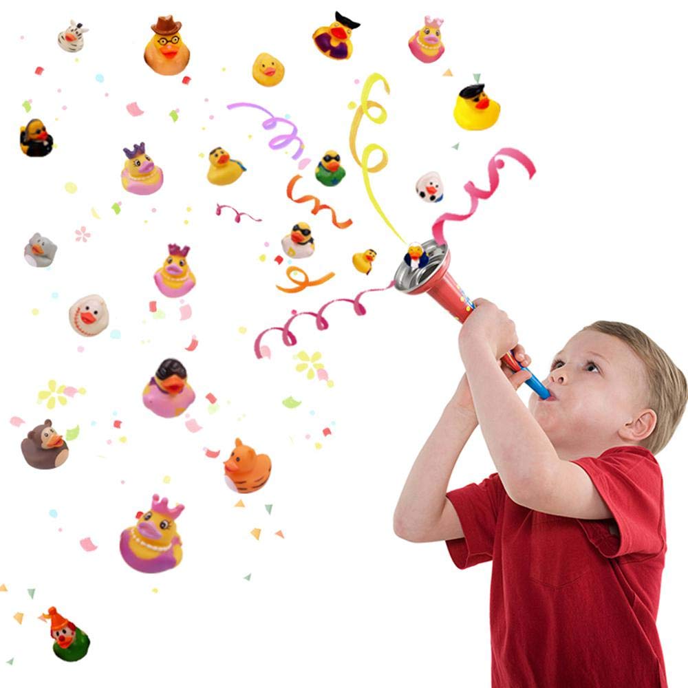 WQTHE 60 Pack Rubber Duck for Jeeps Ducking - 2.3 Inch Bulk Floater Duck for Kids - Baby Bath Toy Assortment - Party Favors, Birthdays, Bath Time, and More (50 Varieties)