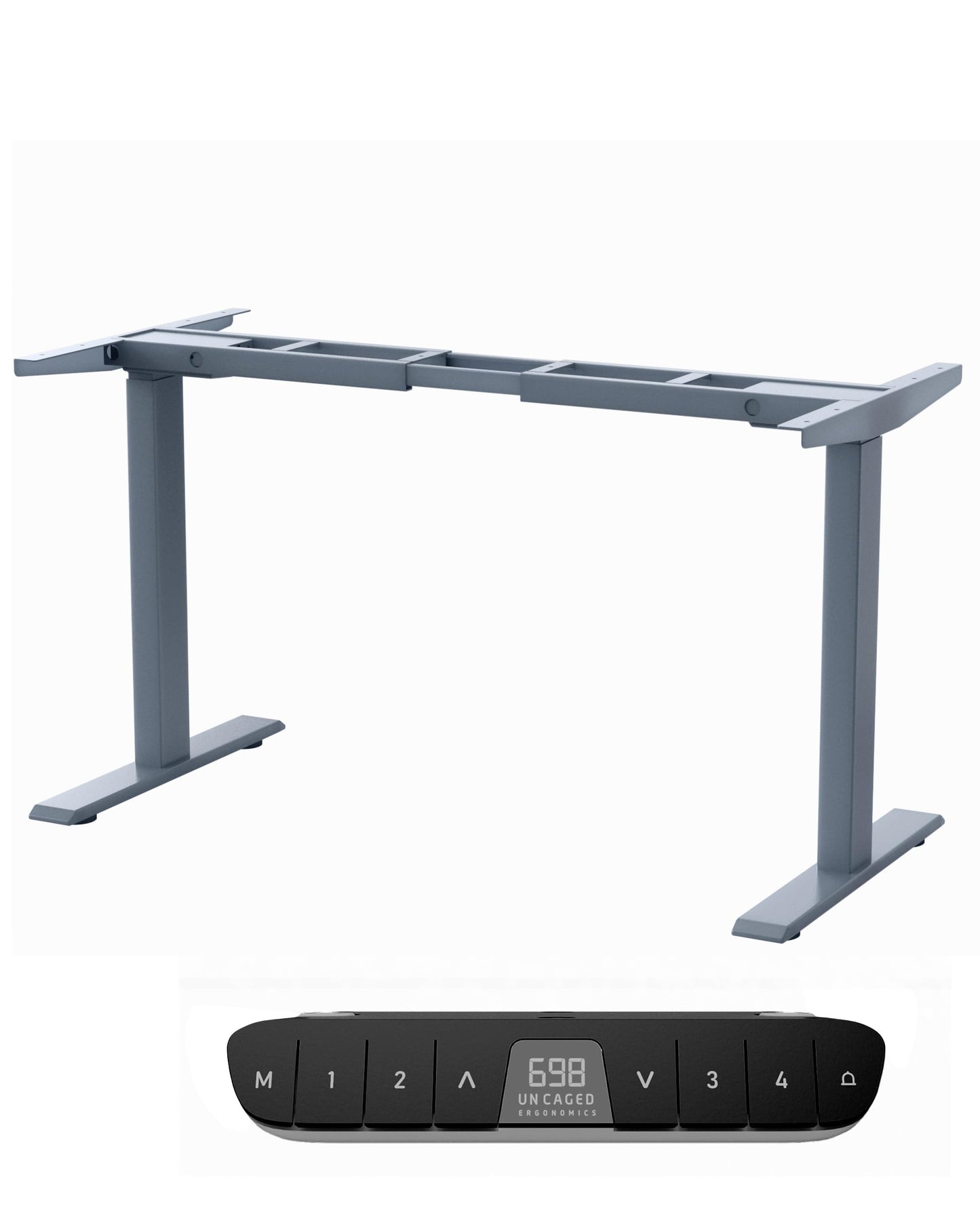 Uncaged Ergonomics Rise Up Dual Motor Electric Standing Desk, Adjustable Height 60x30 Large Sit-Stand Computer Desk for Home Office