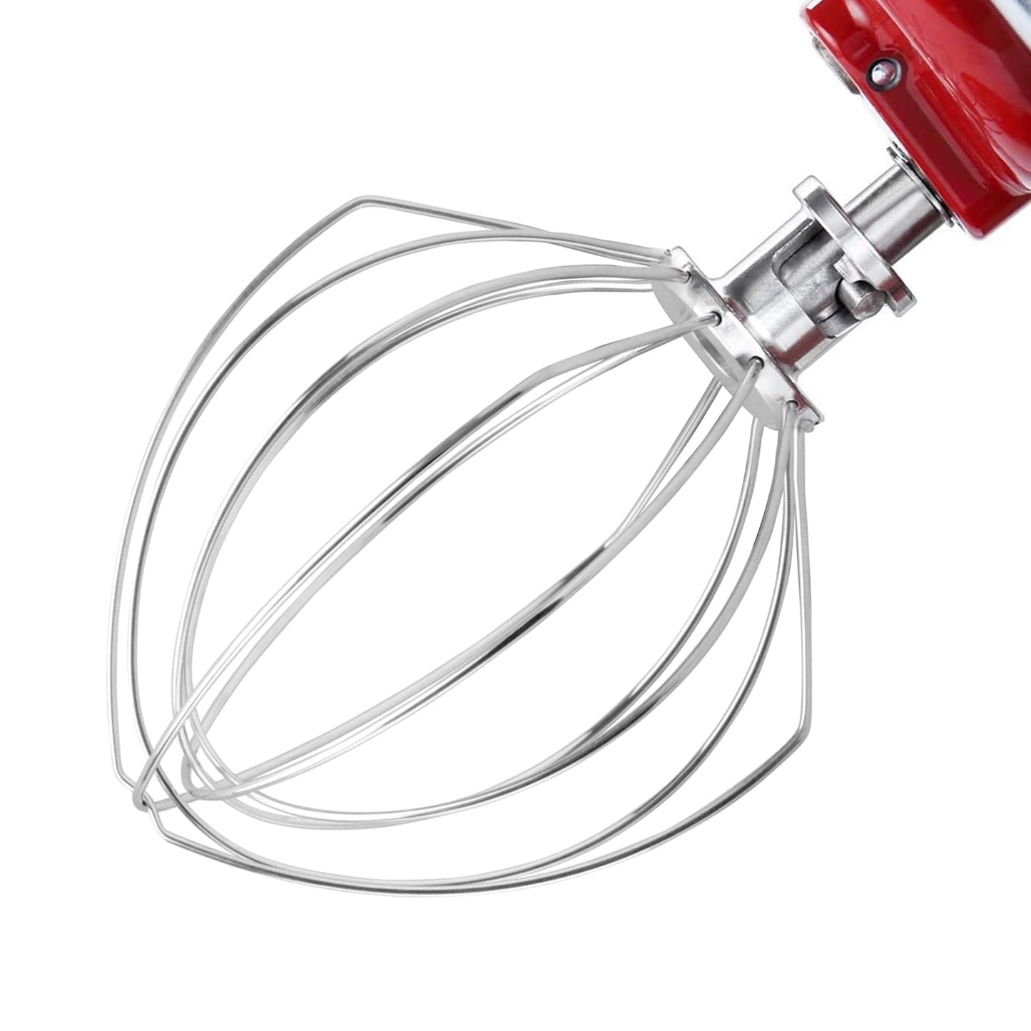 K45WW 6'' Wire Whip Compatible with 4.5-5Qt KitchenAid Tilt-Head Stand Mixer, Kitchenaid Whisk Replacement For Egg Cream Stirrer, Flour Cake Balloon Whisk，Kitchenaid mixer attachments