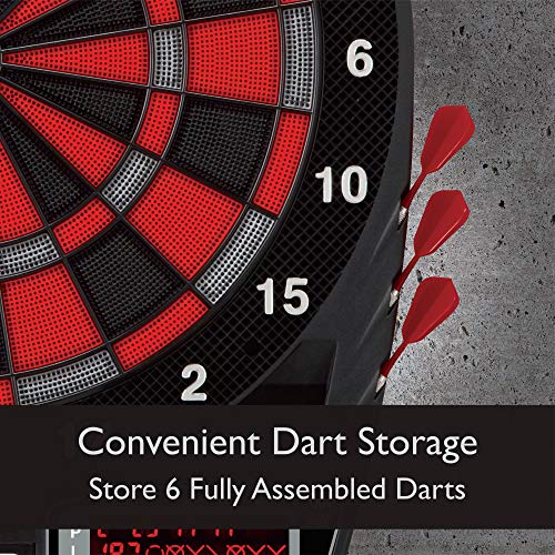 Viper by GLD Products 797 Electronic Dartboard, Quick Access To 301 And Countup From Button Interface, Extended Catch Ring, 11 Square Inch Scoreboard Display, Includes Darts And Extra Tips, 43 Games And 241 Options, Black