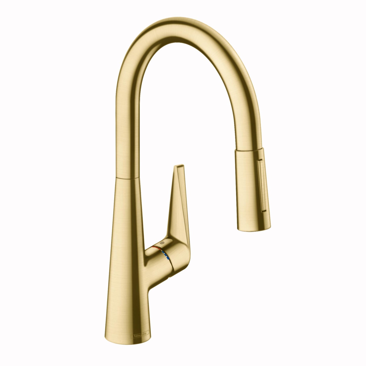 hansgrohe Talis S Gold High Arc Kitchen Faucet, Kitchen Faucets with Pull Down Sprayer, Faucet for Kitchen Sink, Magnetic Docking Spray Head, Brushed Gold Optic 72813251
