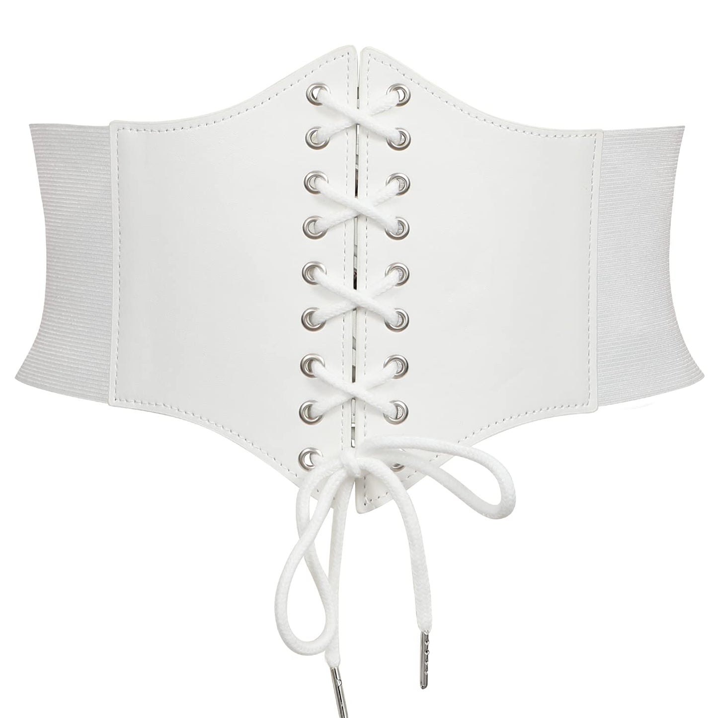 JASGOOD Women’s Elastic Costume Waist Belt Lace-up Tied Waspie Corset Belts for Women