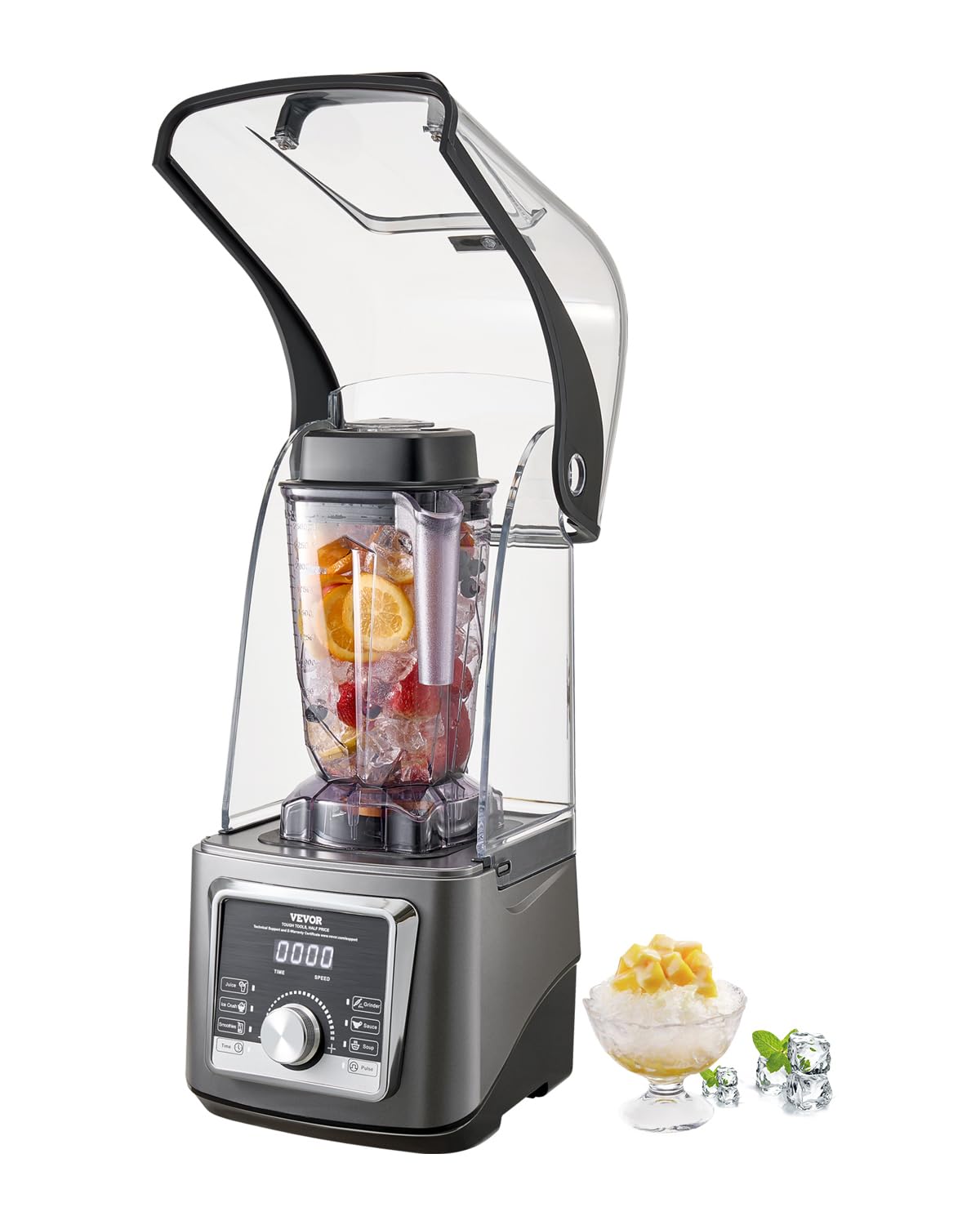 VEVOR Blender for Smoothies, 85 oz 1400W, Professional Blender with Powerful Motor, Multi-Functional Food Processing with Noise Cover for Smoothie/Milkshake/Juice, Fits for Kitchen