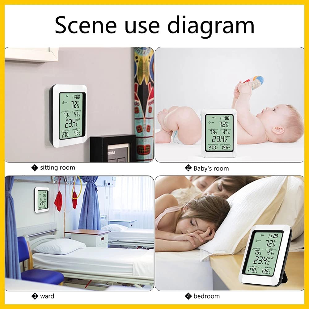 HIONJIN Digital Thermometer Hygrometer Room Indoor Temperature Sensor Humidity Meter Hygrometer