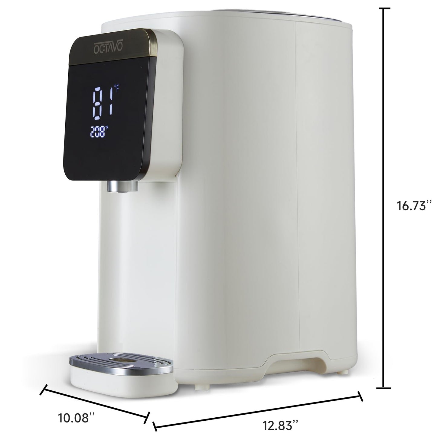 OCTAVO Water Boiler & Warmer 5 Liter, 304 Stainless Steel Water Tank, 700 Watt 6 Adjustable Water Temperature, LCD Touch Control Screen, Child Lock with Water Shortage Indicator