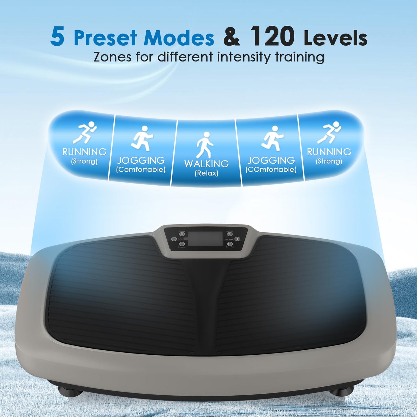Natini Vibration Plate, Vibration Plate Exercise Machine 400lbs Capacity, Vibration Plate for Lymphatic Drainage with Bluetooth Speaker, Home Fitness Equipment for Weight Loss & Toning(Jumbo Size)