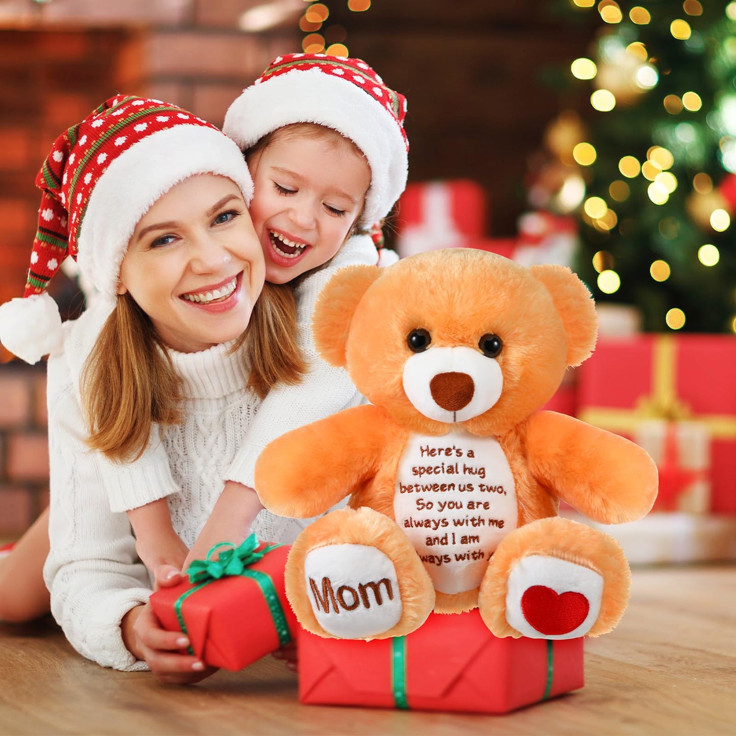 Liliful Sympathy Bears for Boys and Girls Loss of Mom, Memorial Stuffed Animal for Loss of Mom Boys and Girls Sympathy Gift for Grieving Bear Plush Toy for Condolences Memorial Loss of Loved
