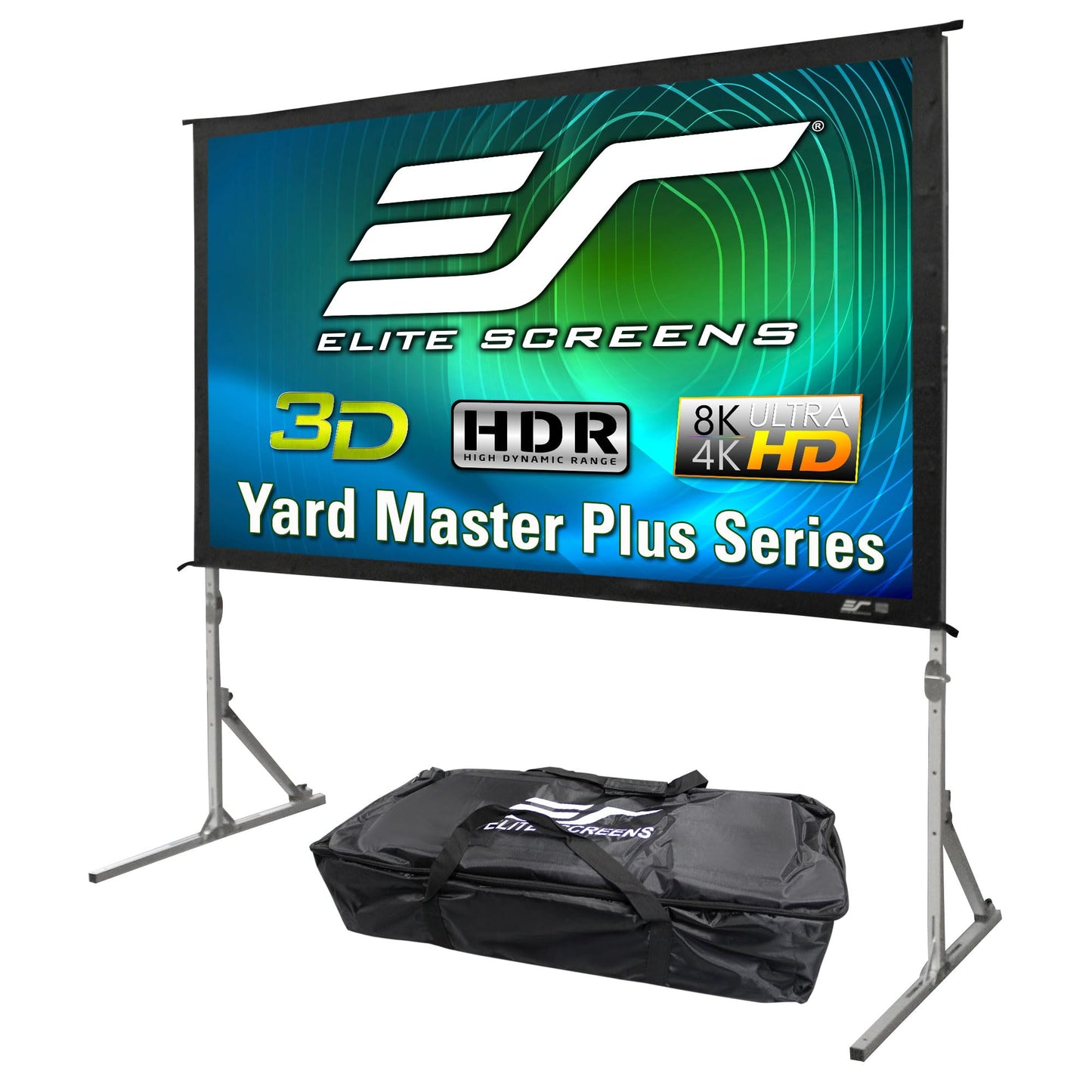 Elite Screens Yard Master Plus, 100-INCH 16:9, 8K 4K Ultra HD 3D Ready Indoor/Outdoor Portable Home Movie Theater Projector Screen, Front Projection - OMS100H2PLUS | US Based Company 2-YEAR WARRANTY