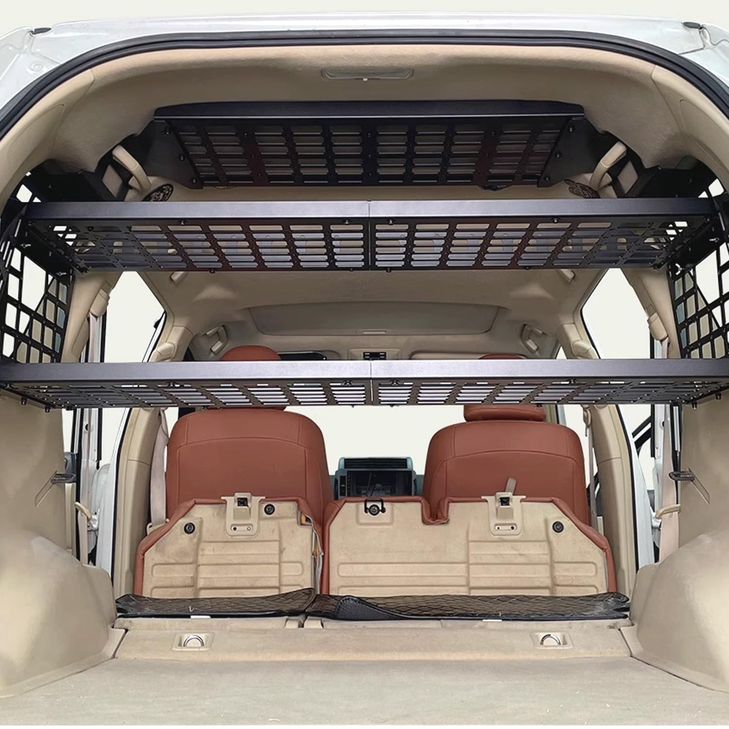 HIGH FLYING for Toyota Prado LC150/Lexus GX460 Car Molle Panels Storage Modular System Trunk Shelf Organizer Rear Cargo Racks (Roof Panel)