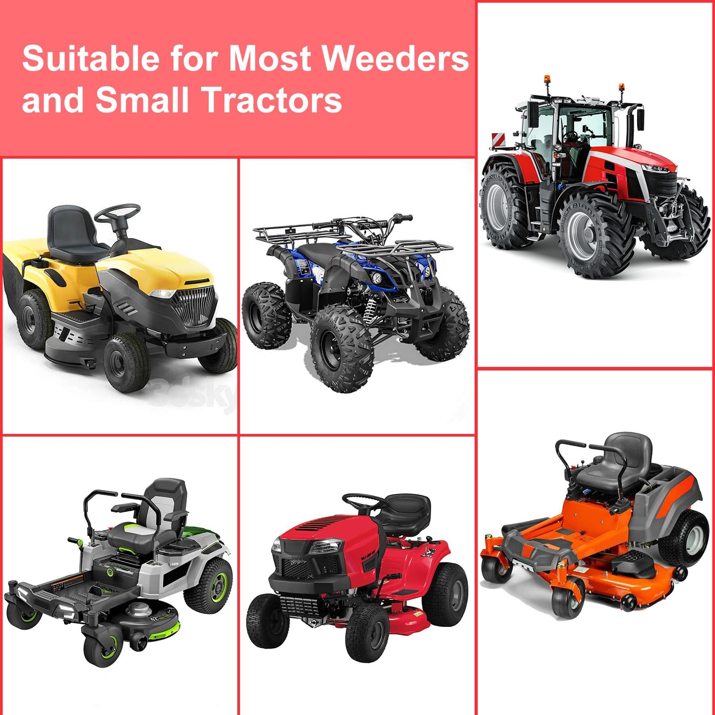 1200LBS Heavy-Duty Lawn Tractor Lift & Riding Mower Lift Jack, 3 Mins Quick Setup, Steel Frame Lawn Mowers & Lawn Mower Lift with Rotating Sleeve & Manual and Power Tool Handle