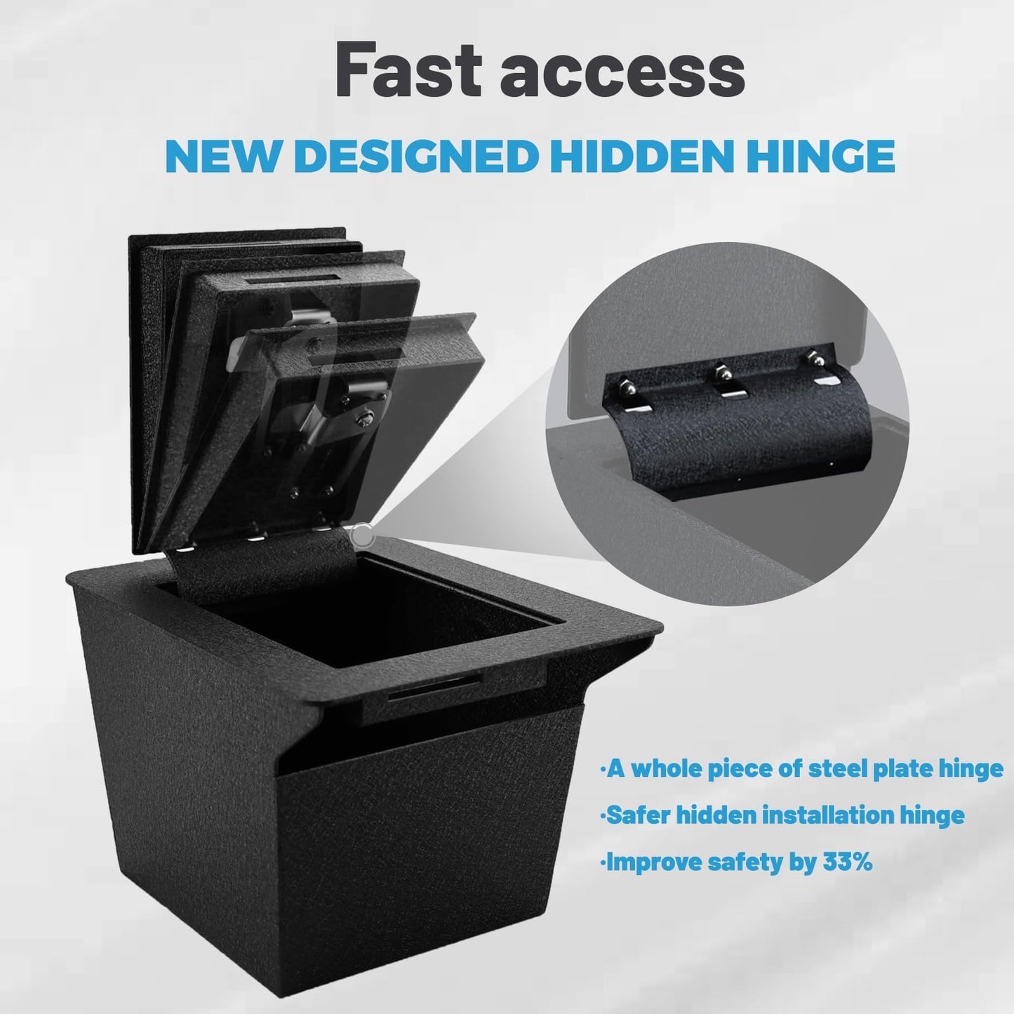 CZCHENSEN Center Console Gun Safe Vault - Console Armrest Lockbox Compatible with Subaru Crosstrek 2024-2026, Anti-Theft Security Console Box with 4-Digit Lock