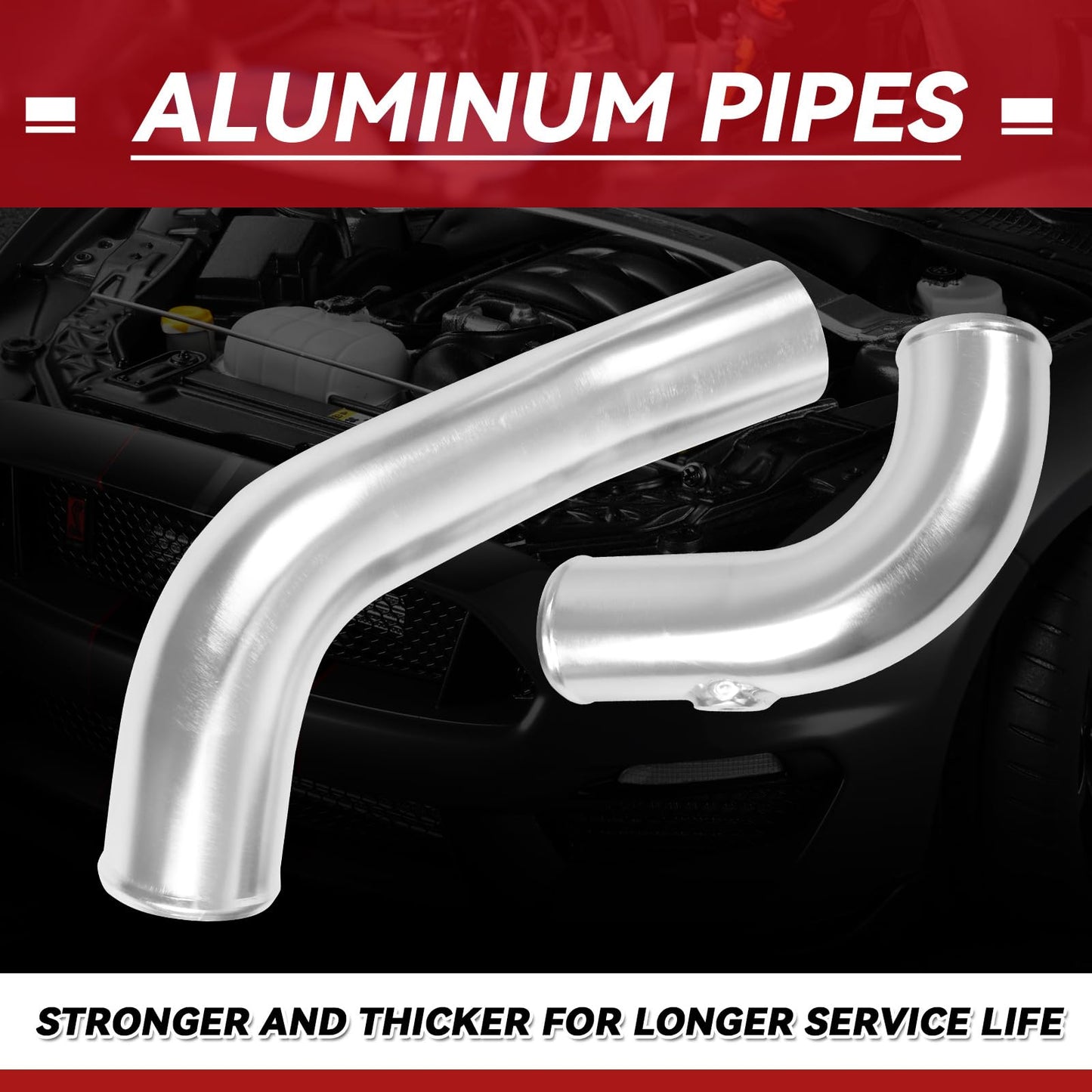 Max Flow Hot & Cold Side Intercooler Pipe Boot Kit for 2011-2016 Ford 6.7L Powerstroke Diesel Compatible with F-250 F-350 F-450 Super Duty