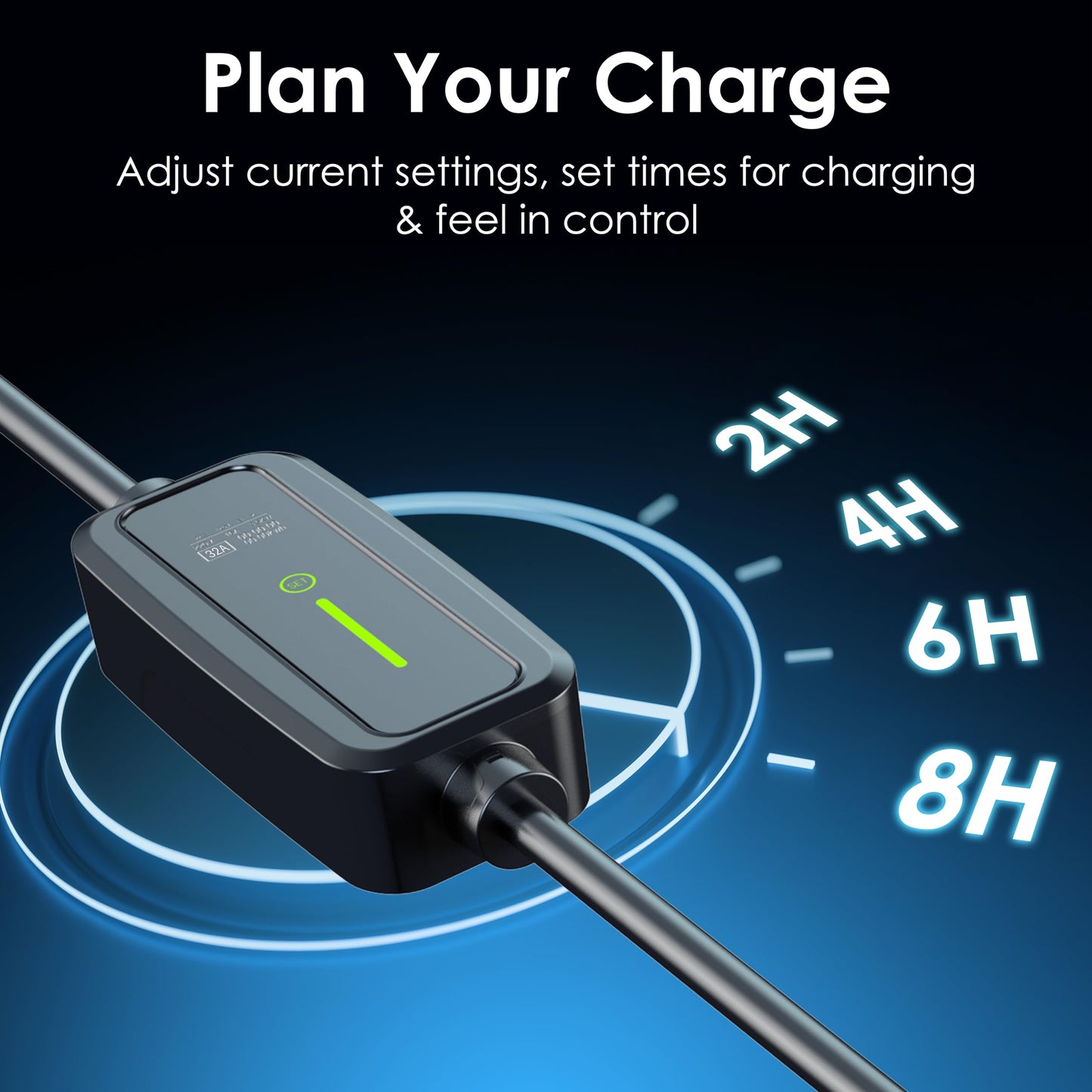RexingUSA Level 2 EV Charger, NEMA 14-50, 250V 32 Amp, 17 ft Extension Cord & J1772 Cable - Fast Charging for All J1772 EVs