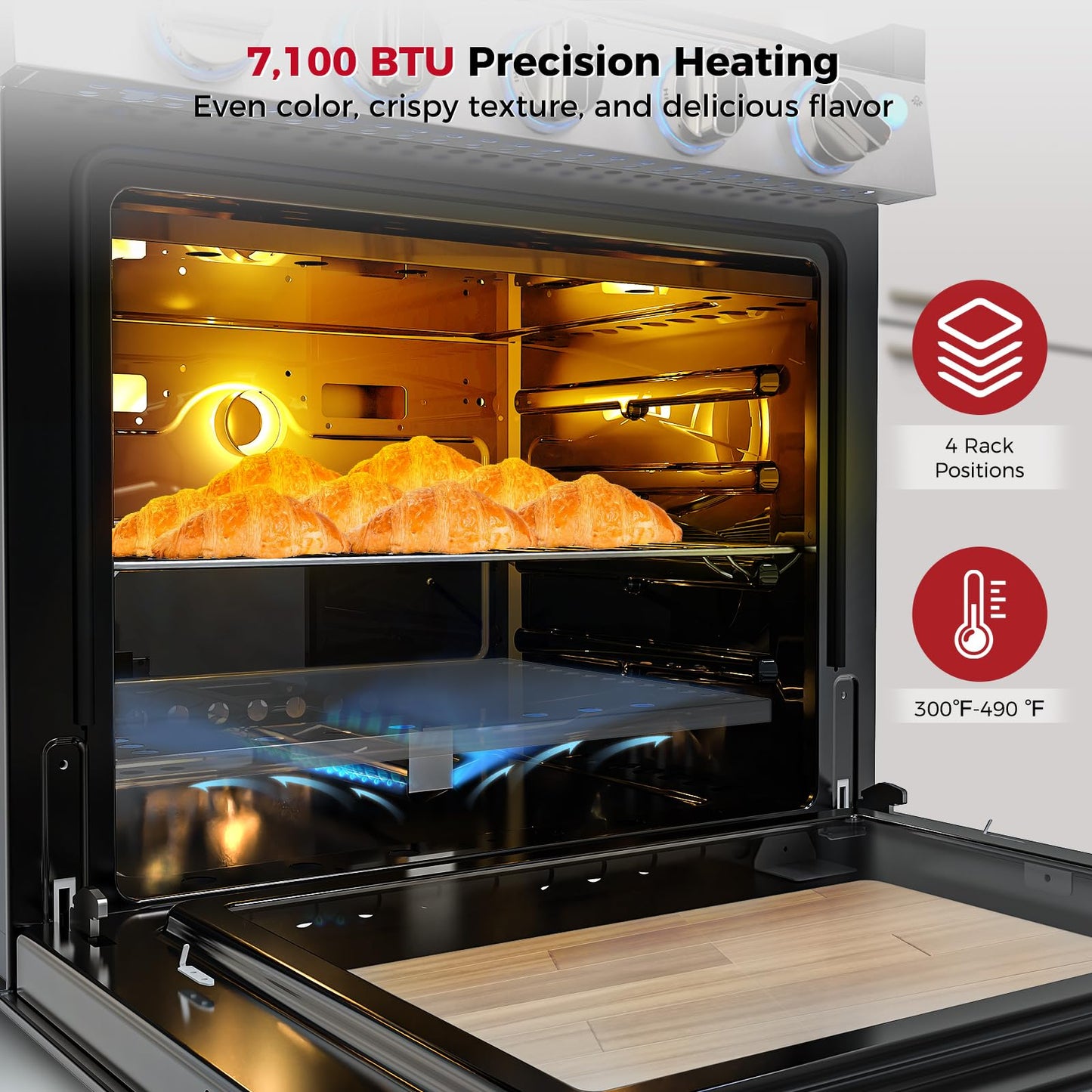 CAMPLUX 21 Inches RV Gas Range and 22 Inches RV Range Hood Combo