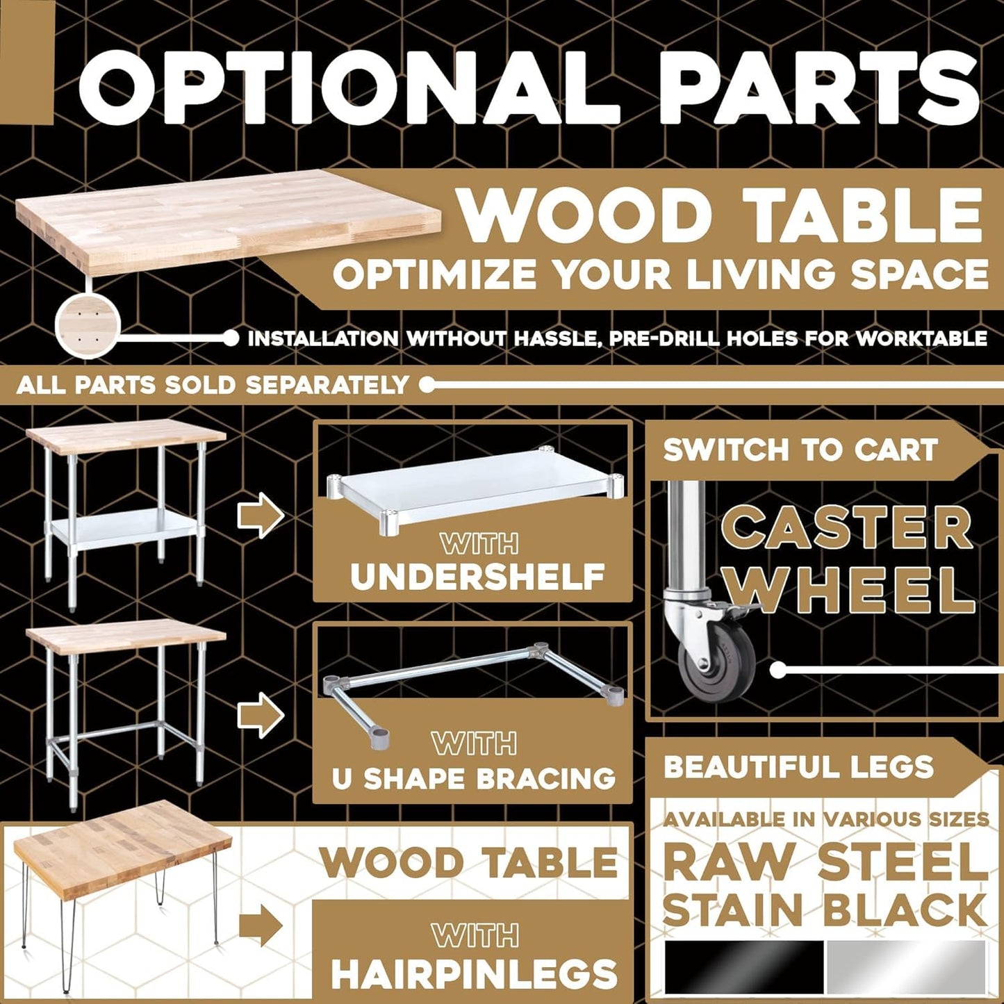 DuraSteel 24x72 Butcher Block Countertop - Maple Solid Wood Workbench for Kitchen, Restaurant, Cabinet, Desk Top, Wood Board, Large Counter Cutting Island Long, Bakery Worktable Dough - Table Top Only