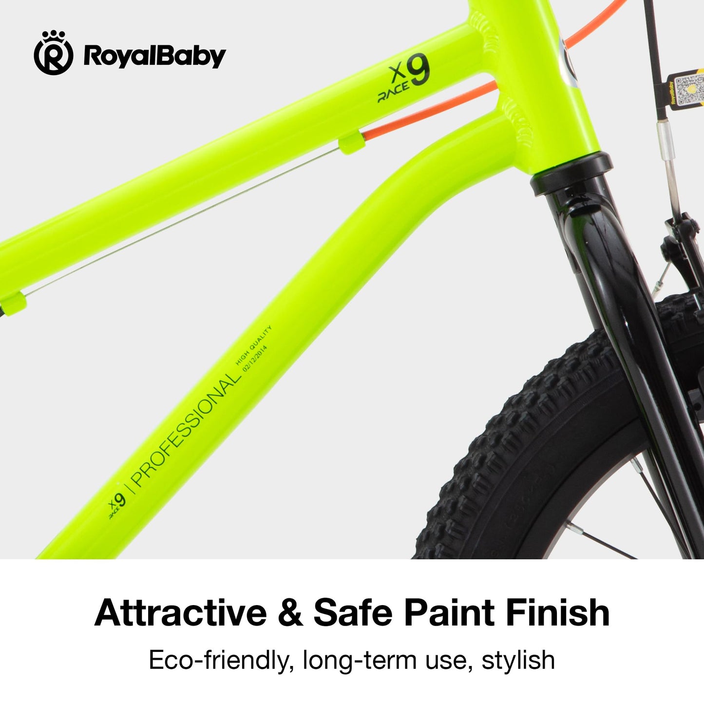 RoyalBaby X9 Kids Bike, Lightweight Aluminum 16-Inch Wheels Bicycle Boys and Girls Ages 4-7 Years, Green